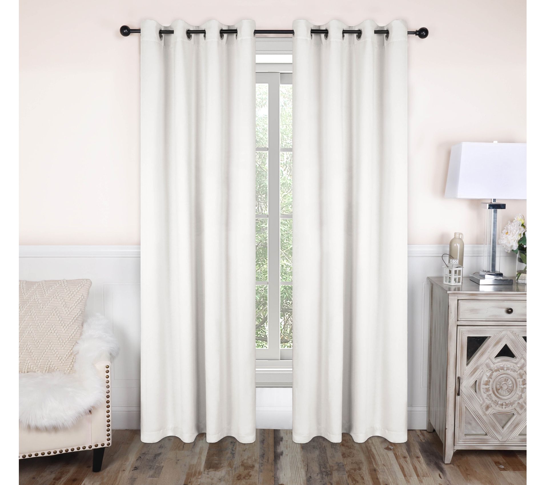 Superior Solid Insulated Blackout Grommet Curtan, 52"x84"