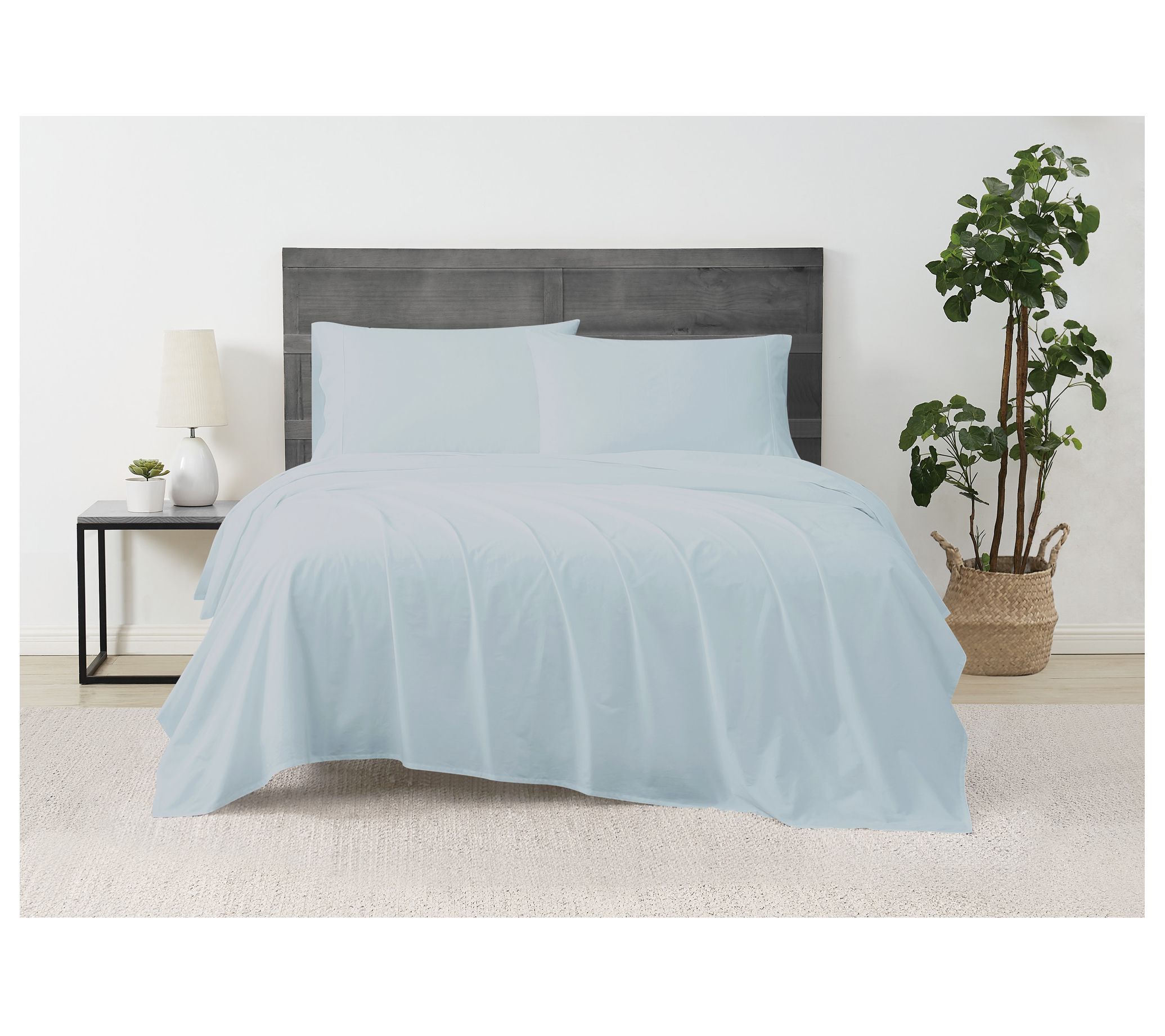 Cannon Solid Percale 4-Piece King Sheet Set