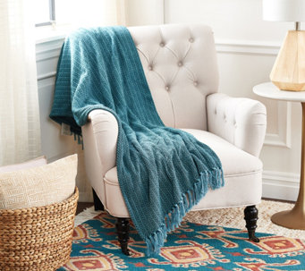 House No. 9 by Home Love Woven Cotton Chenille Throw