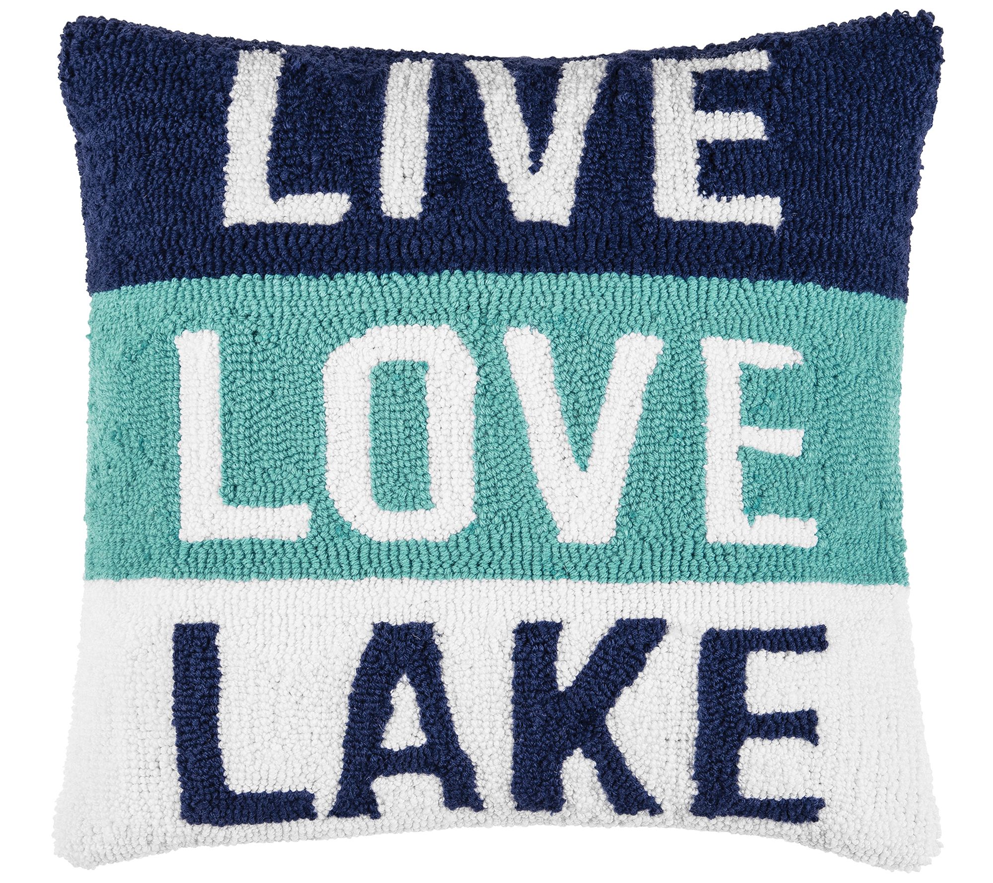 C&F Home 18" x 18" Live Love Lake Hooked ThrowPillow