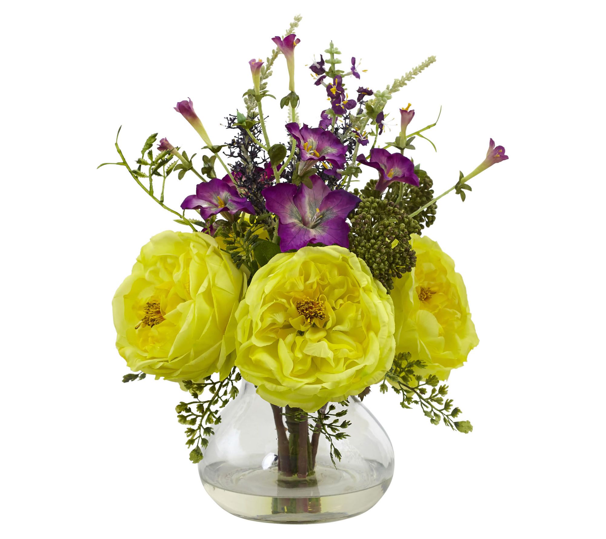 Rose and Morning Glory Arrangement by Nearly Natural