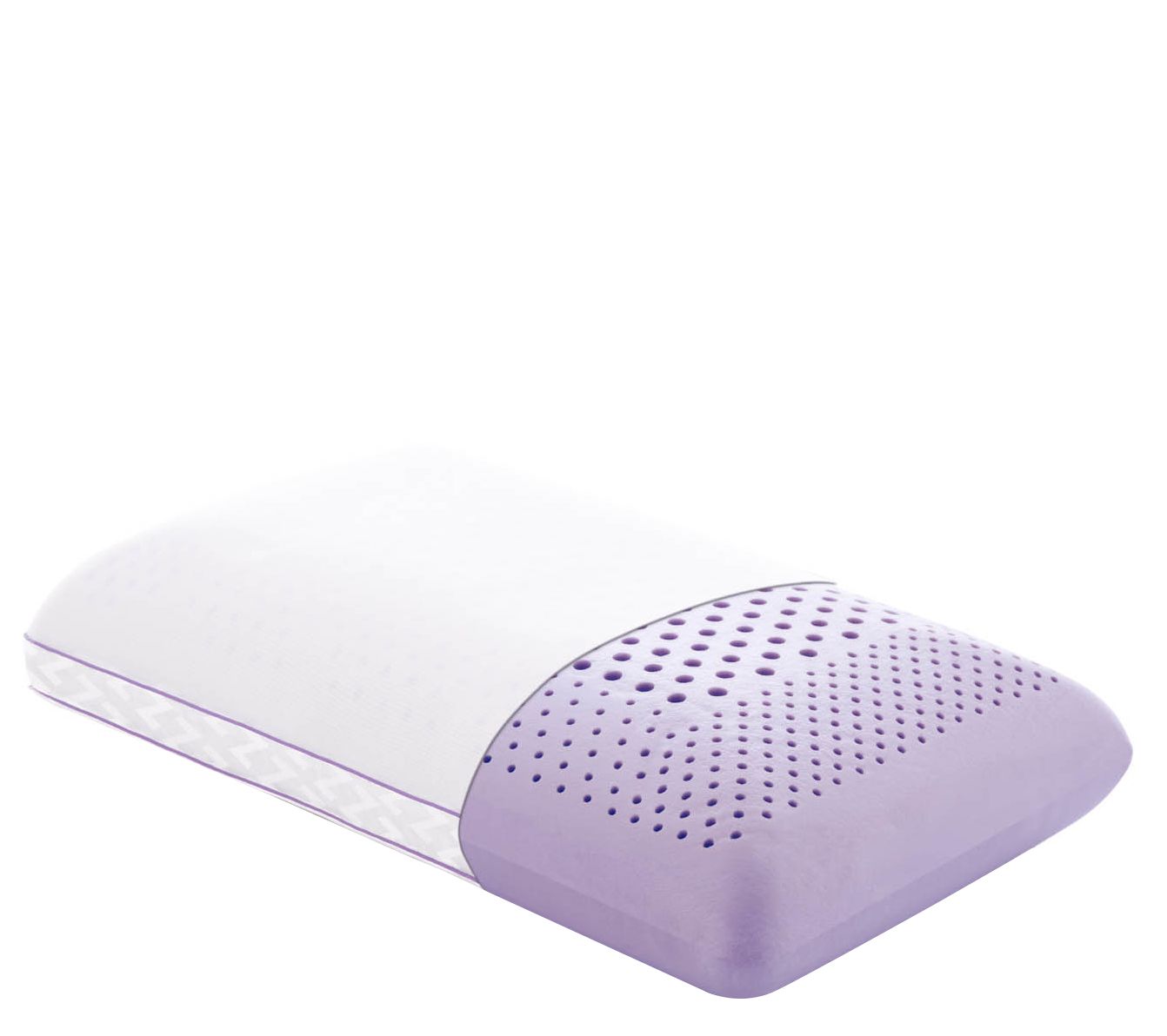 Z Zoned Dough Lavender Memory Foam Pillow Queen Mid Loft