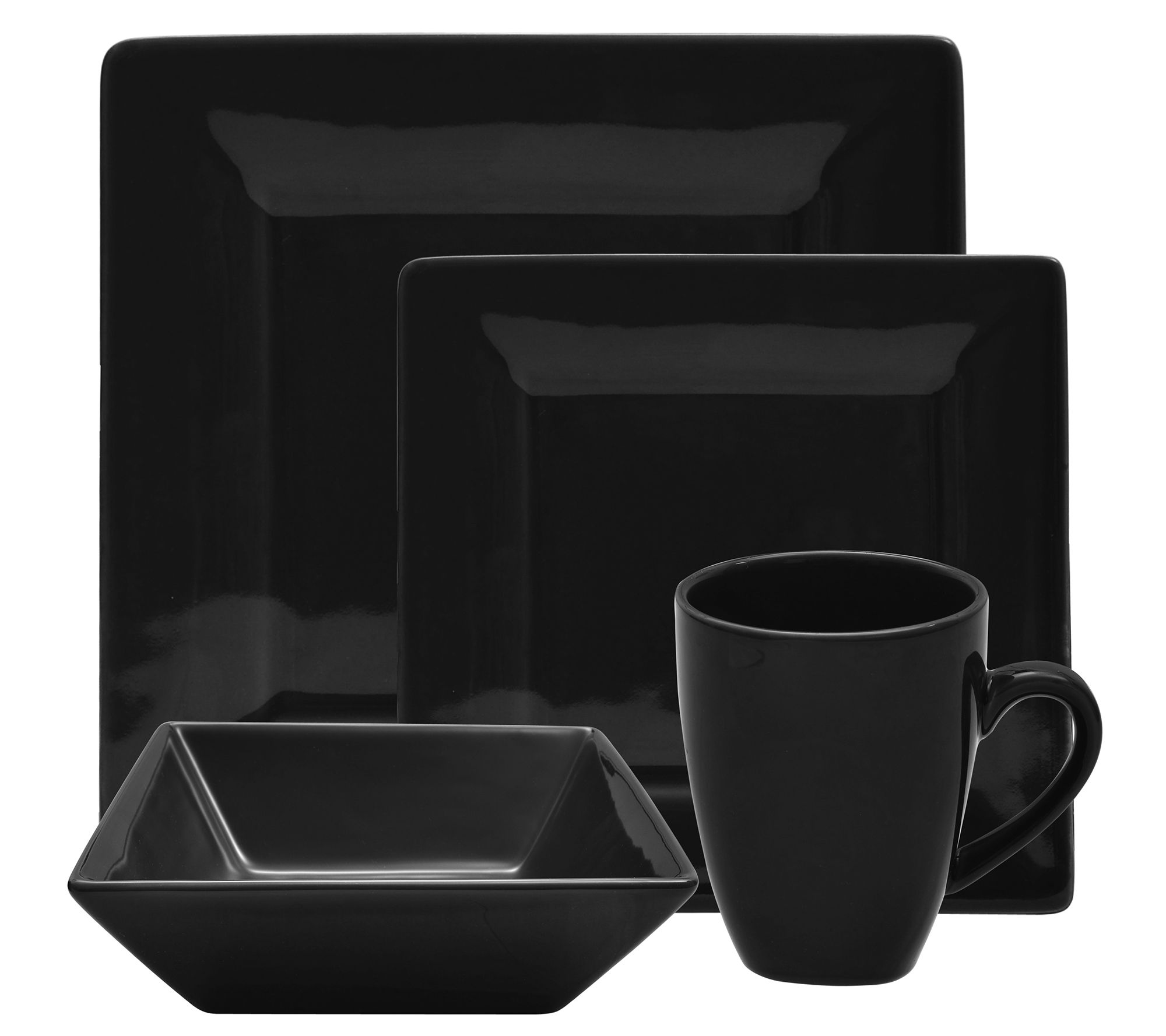 10 Strawberry Street Nova 16-Pc Square Dinnerware Set