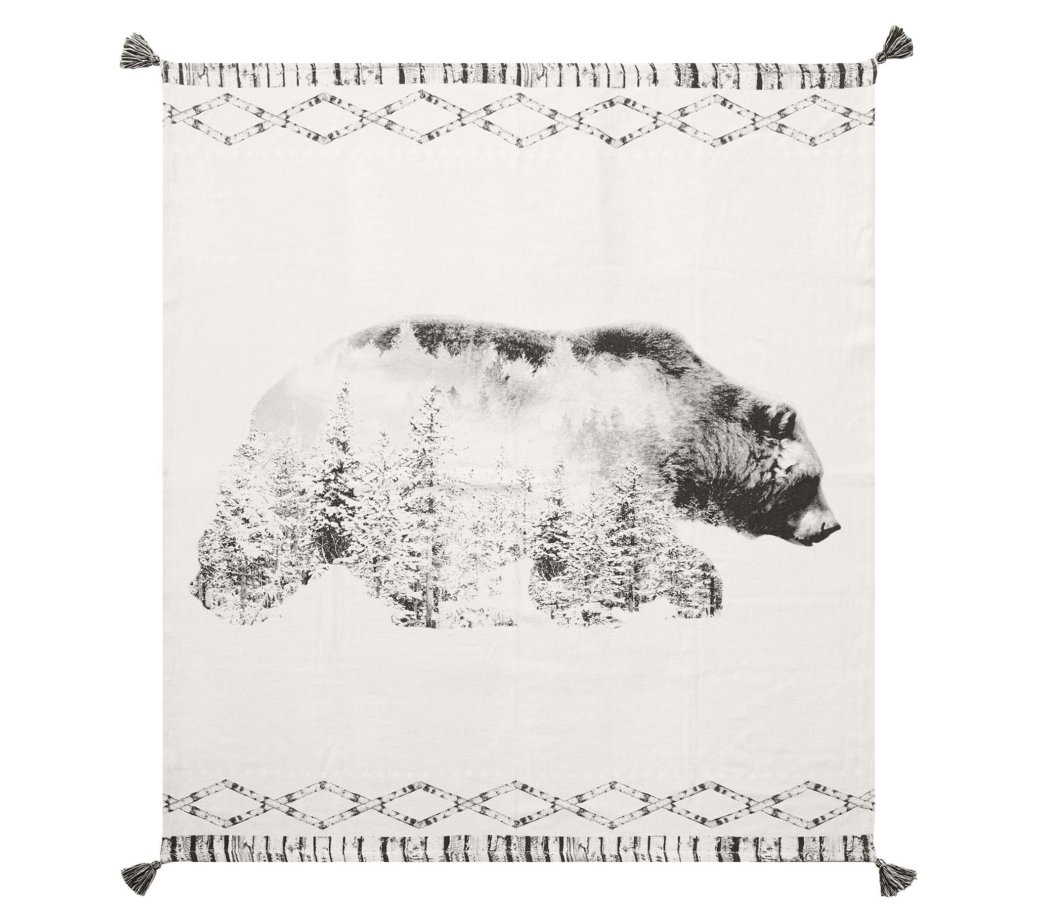 Bear Forest 50" x 60" Printed Throw Blanket by Valerie