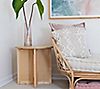 22" Side Table with Faux Cane Detail by Lauren McBride, 1 of 2