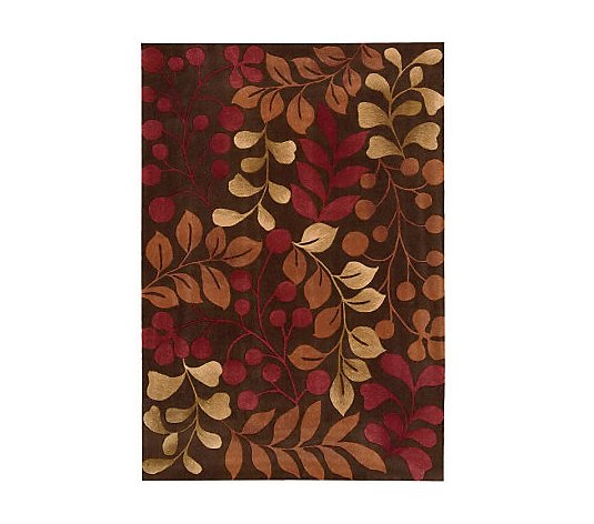 Handtufted 8' x 10'6" Graphic Leaves Rug by Valerie