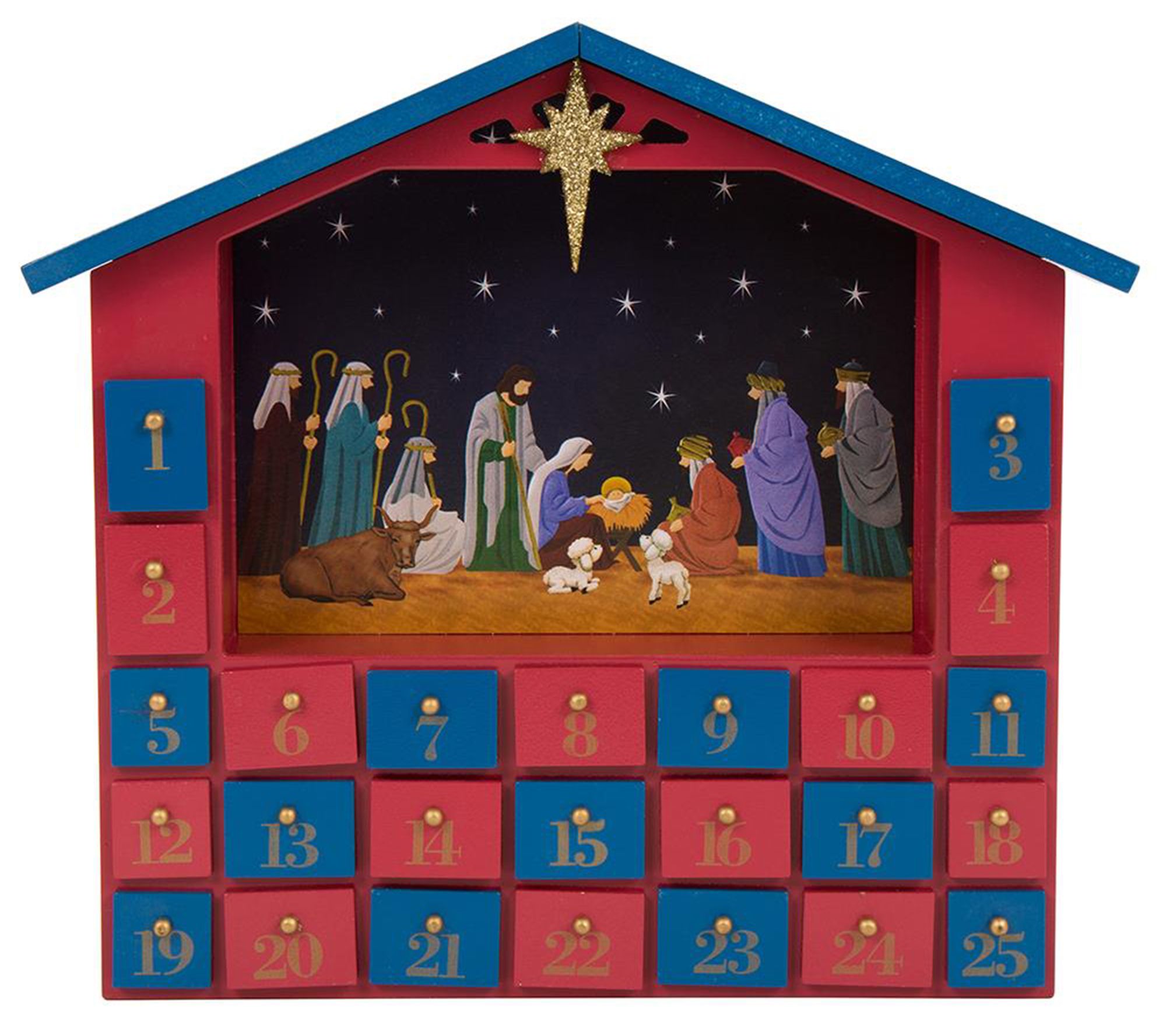 Glitzhome Countdown to Christmas Nativity TreatCalendar