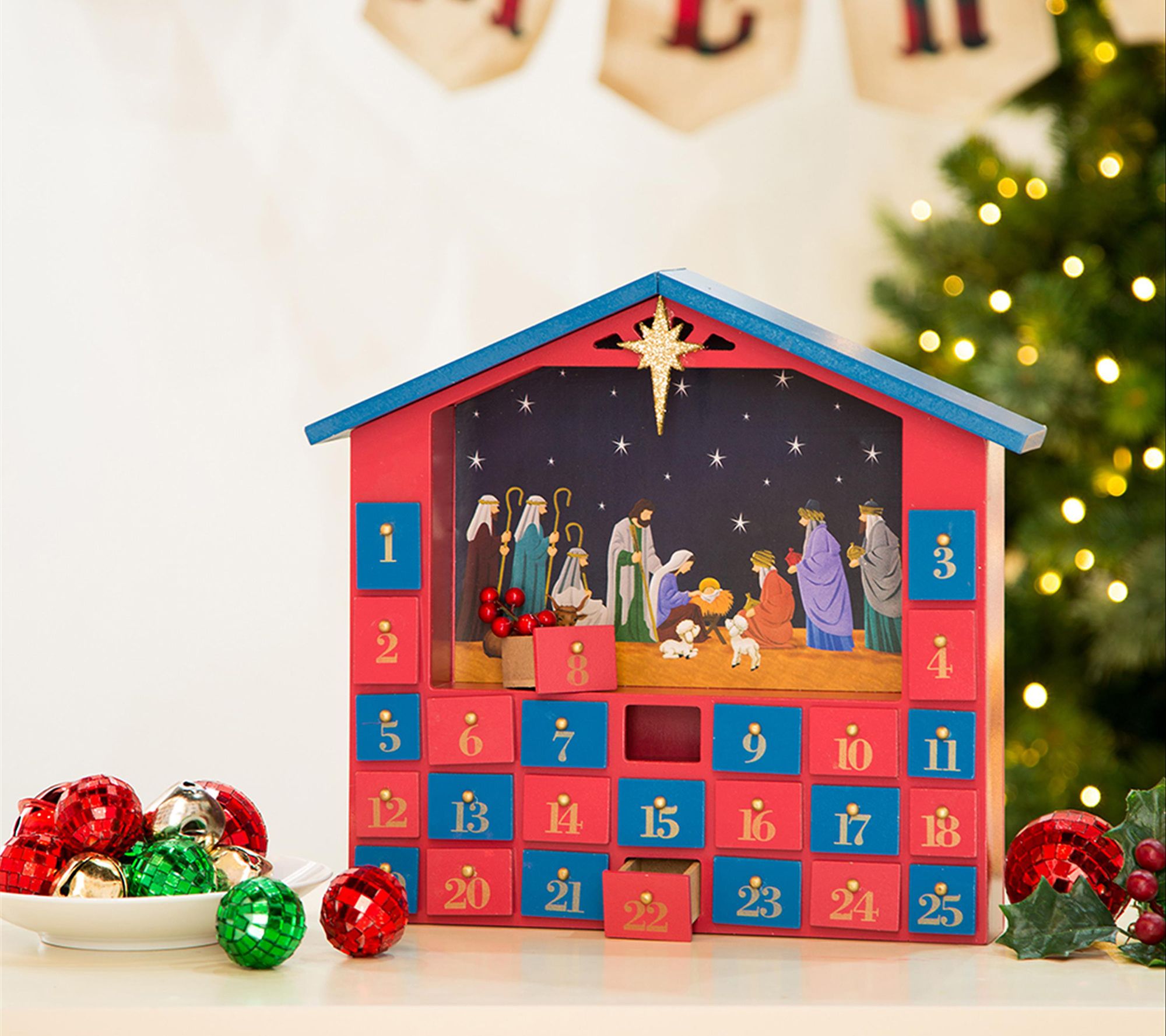 Glitzhome Countdown to Christmas Nativity TreatCalendar
