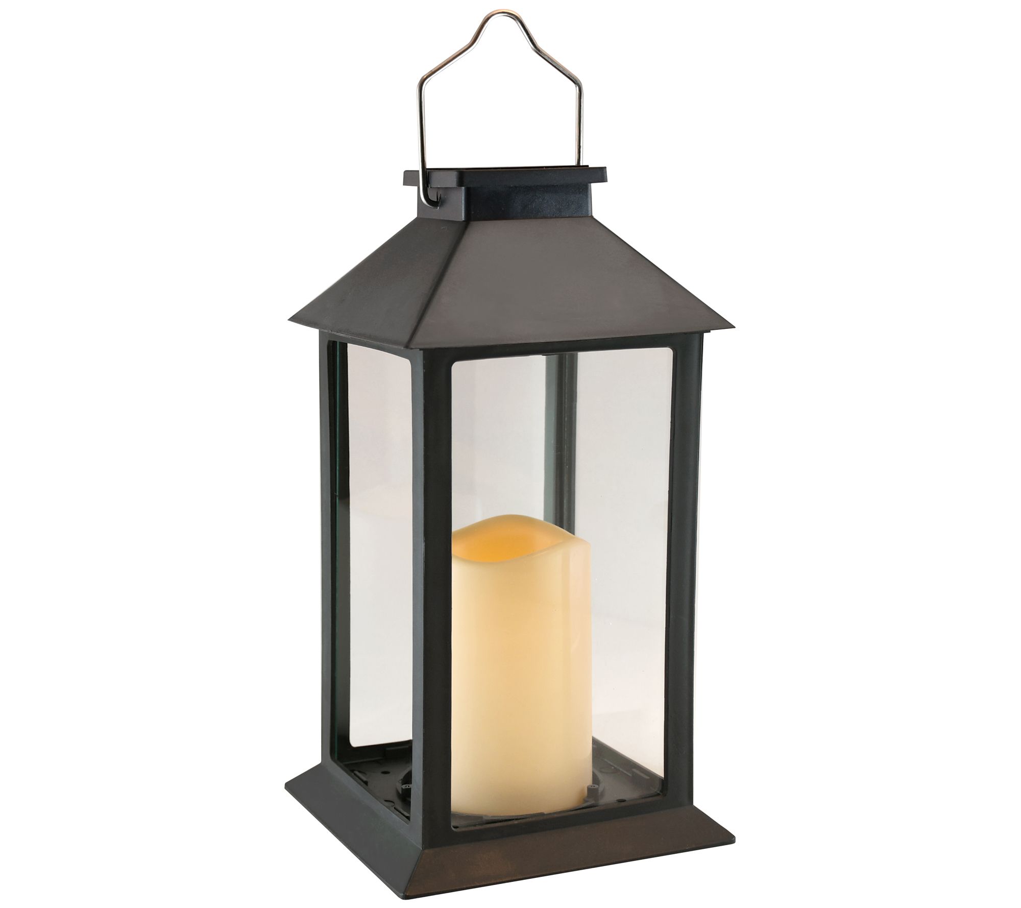 LumaBase Solar Powered Traditional Lantern withLED Candle
