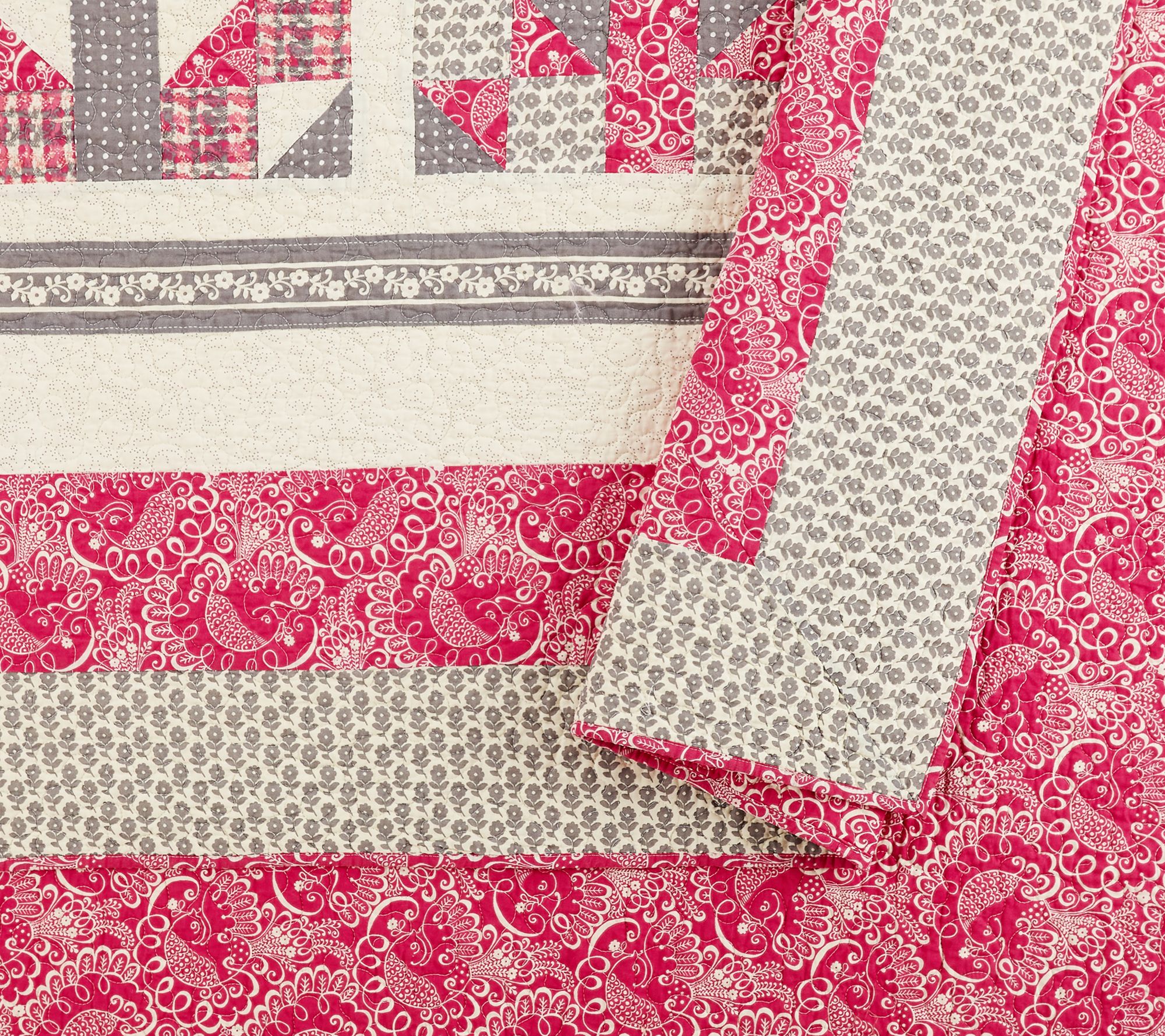 Vera Bradley Twirly Birds Full/Queen Quilt Set