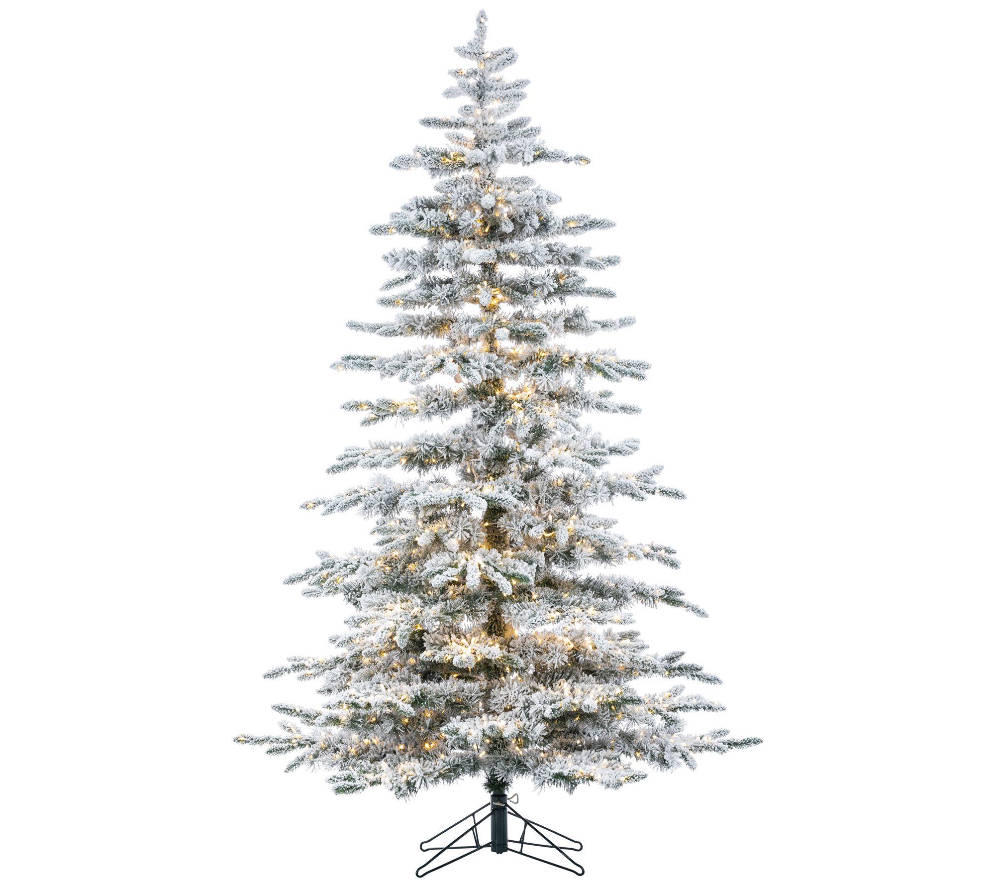 6.5-Foot High Flocked Pre-Lit Mountain Pine byGerson Co.
