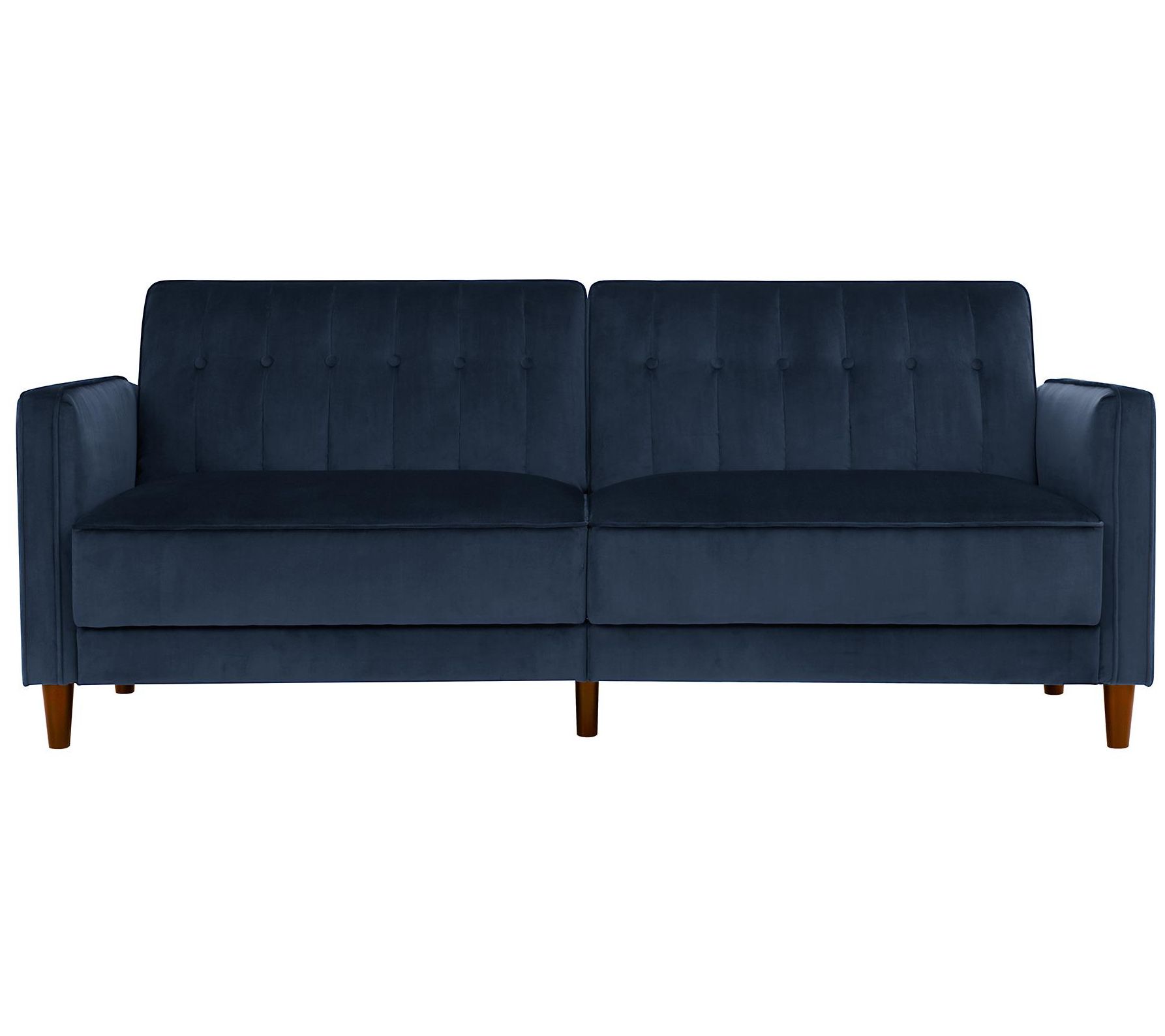 DHP Iris Tufted Transitional Velvet Futon - QVC.com