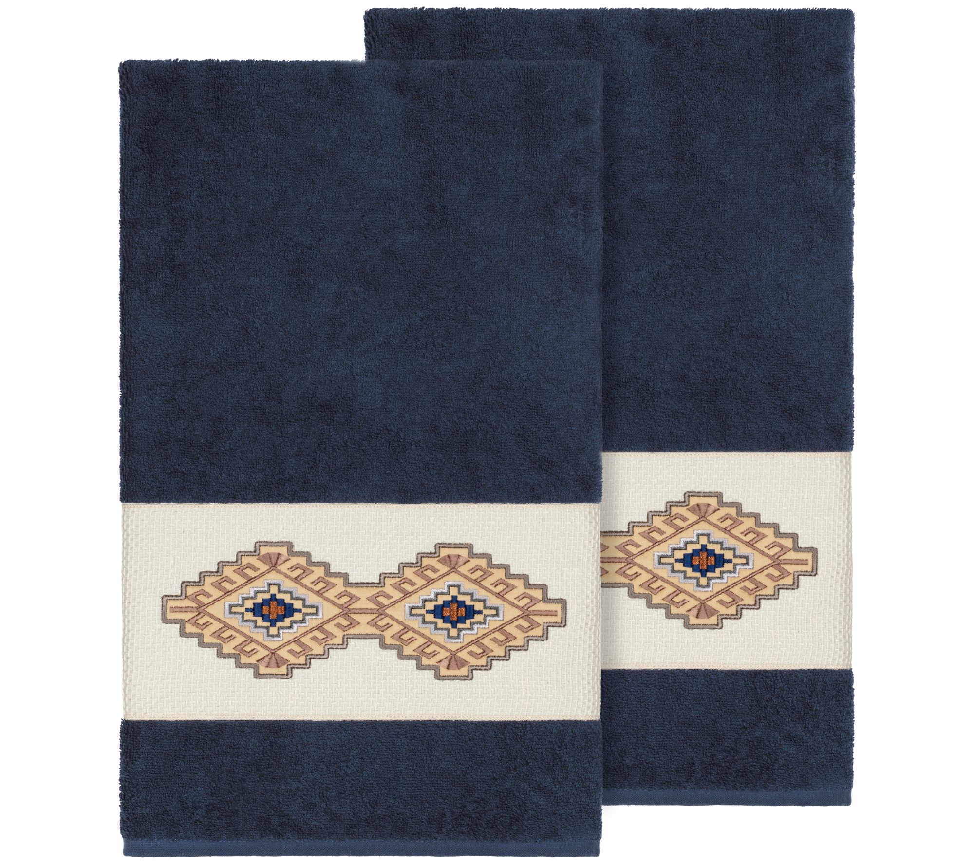 Linum Home Textiles Gianna 2PC Embellished BathTowel Set