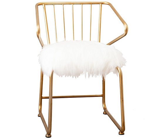 Jeneva Faux Fur Dining Chair by Abbyson Living
