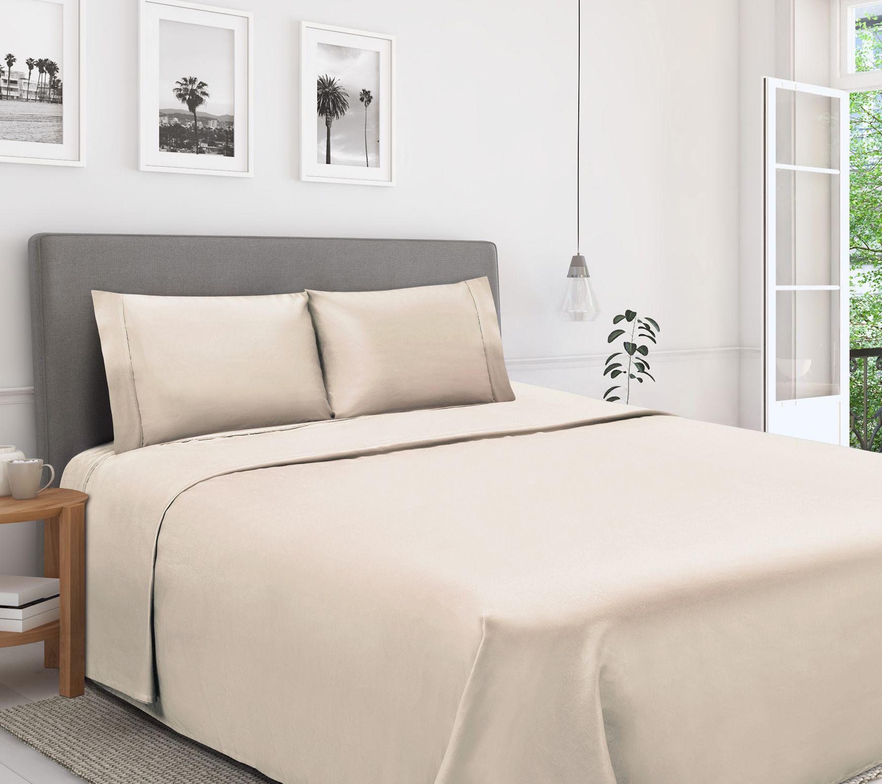 Superior 1200-TC Egyptian Cotton 4-Piece Queeneet Set