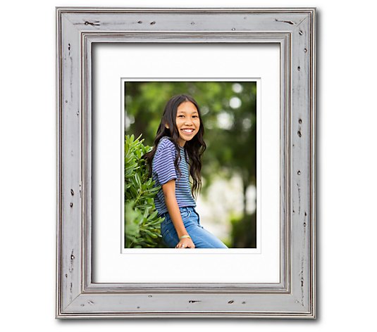 Industrial Rustic Alabaster White 11x14 1-8x10Wall Frame