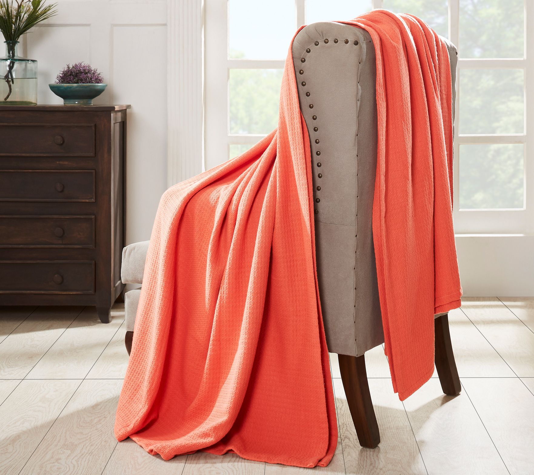 Superior Textured Cotton Weave Blanket, Twin/Twin XL