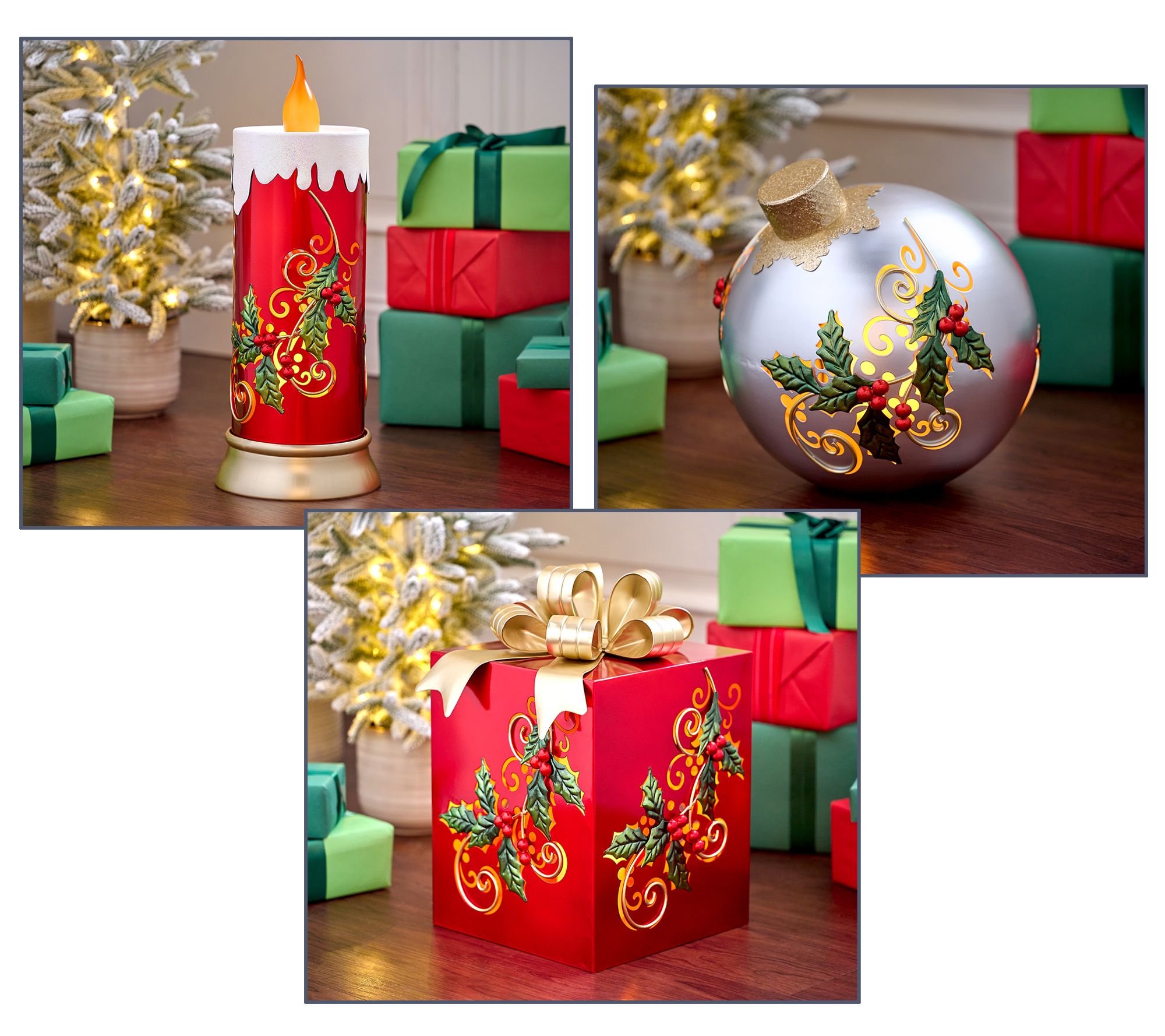 Indoor/Outdoor Flickering Flame Holiday Decor By Valerie - QVC.com