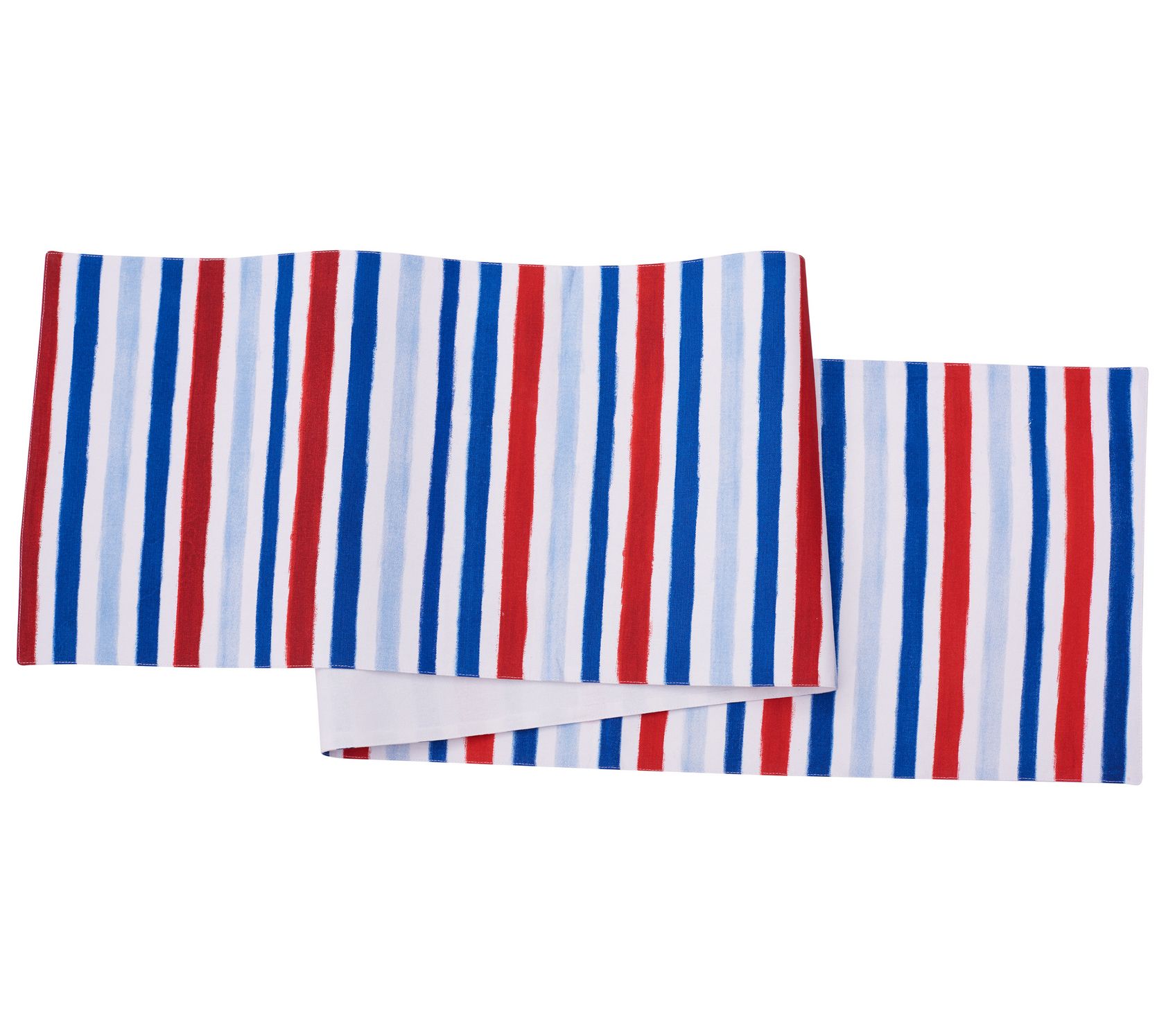 Watercolor Patriotic Stripe Table Runner by Valerie