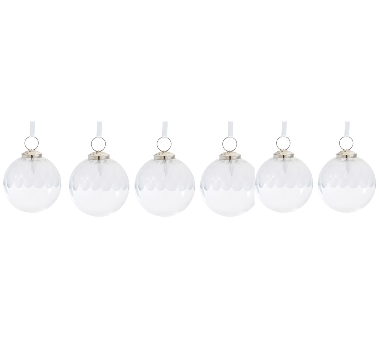 Melrose Clear Glass Ball Ornament (Set of 6)