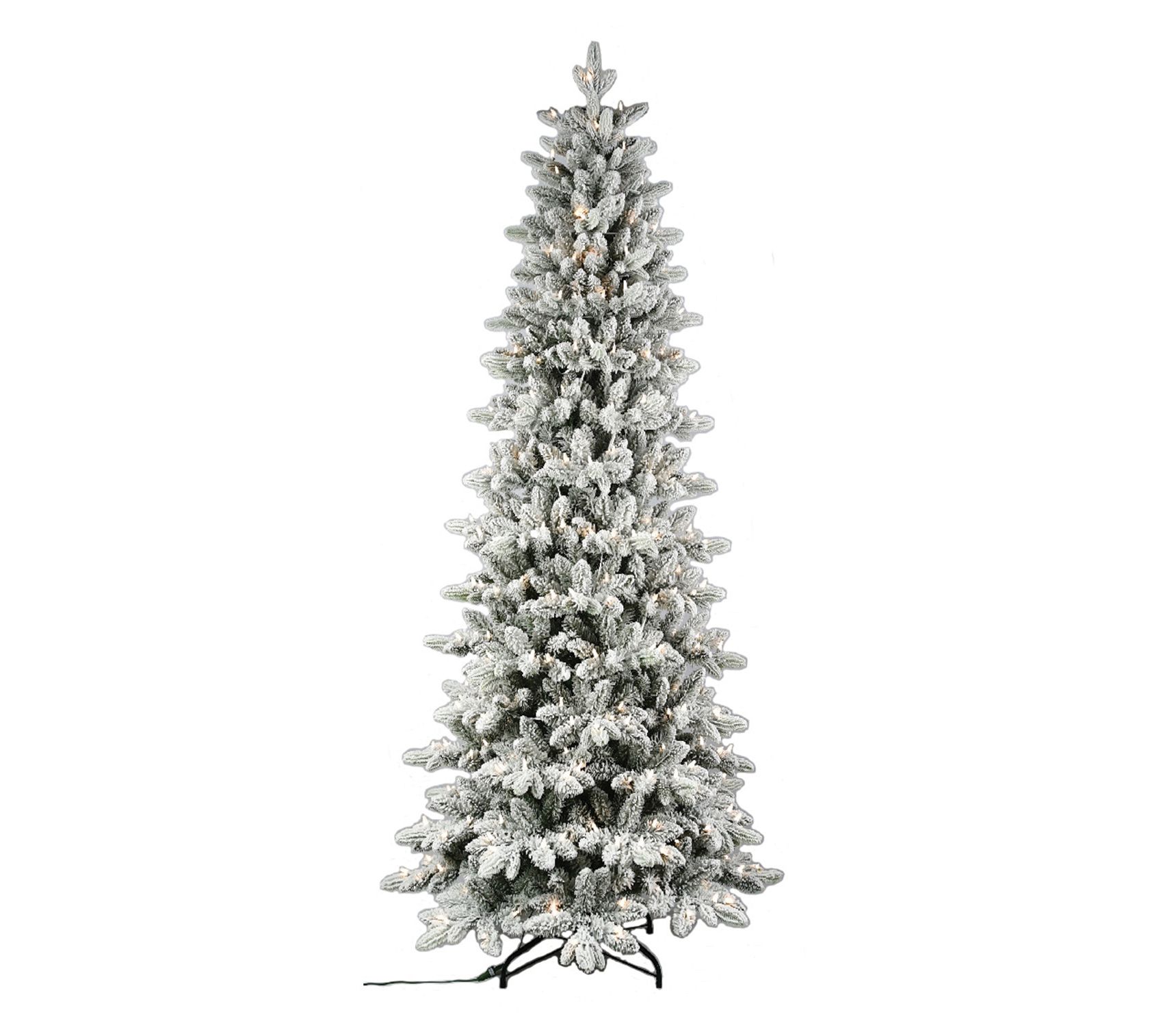 Santa's Workshop 7.5' Prelit Flocked Tree - PE and PVC