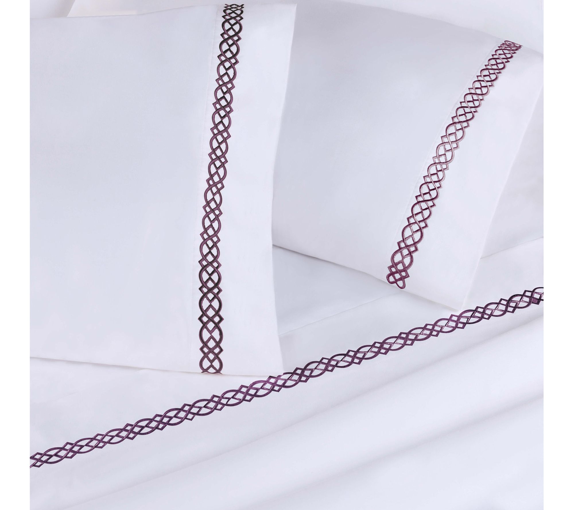 Superior Egyptian Cotton Embroidered Pillowcase s, Standard