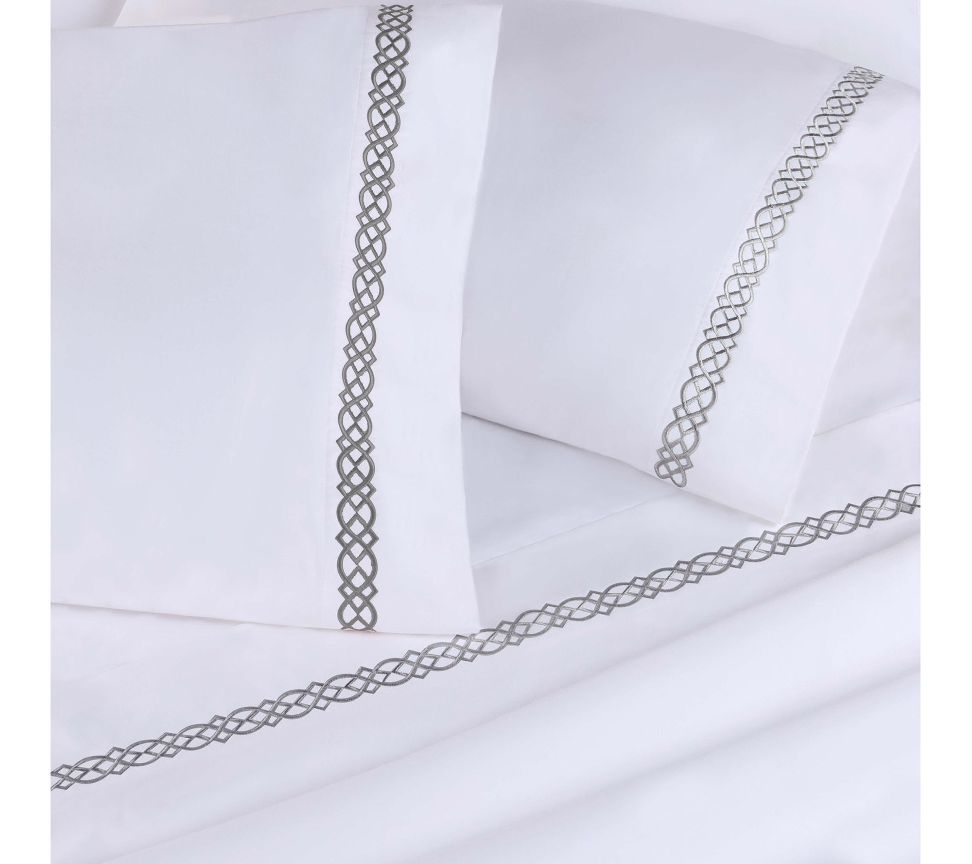 Superior Egyptian Cotton Embroidered Pillowcase s, Standard