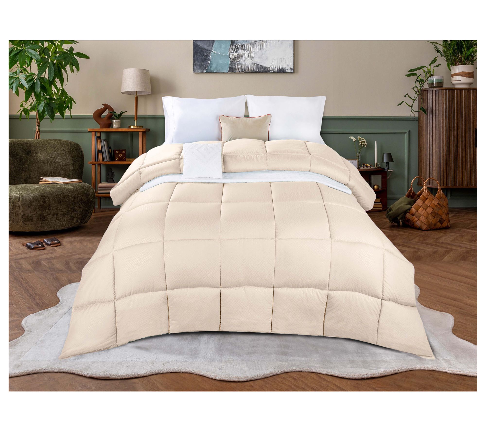 Superior Monochrome Basketweave Comforter, King