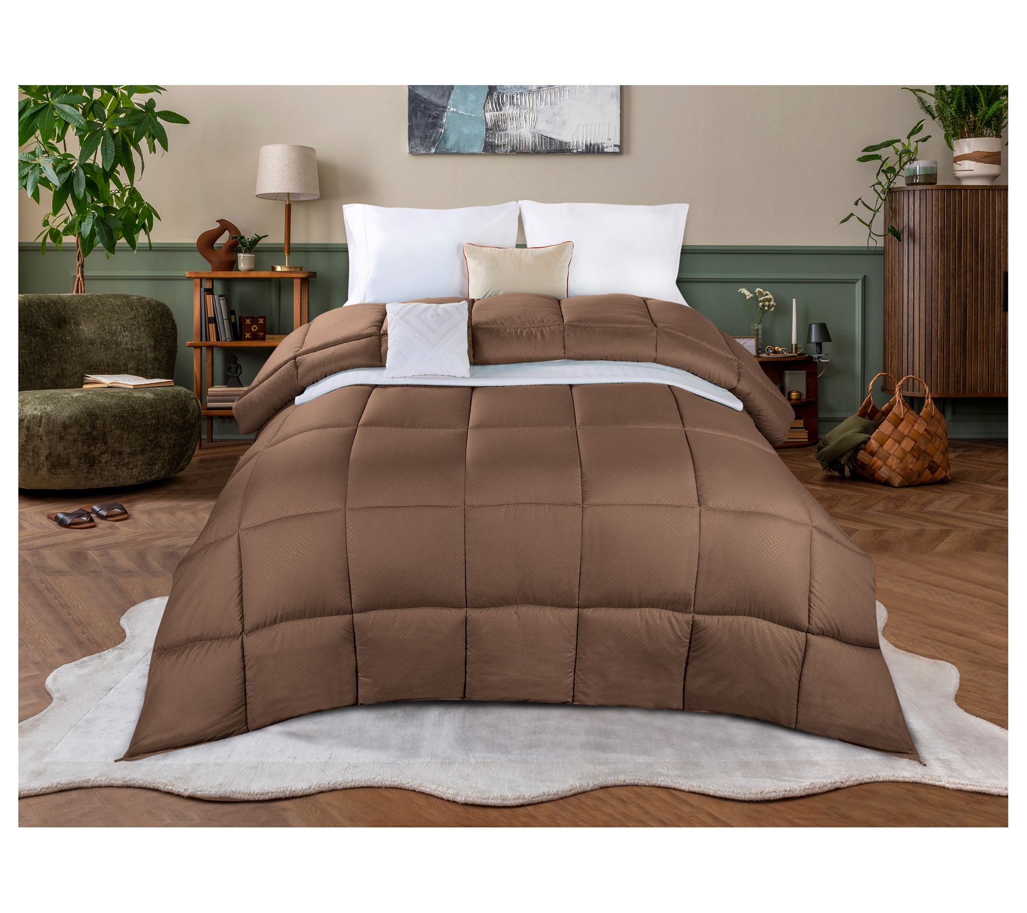 Superior Monochrome Basketweave Comforter, King