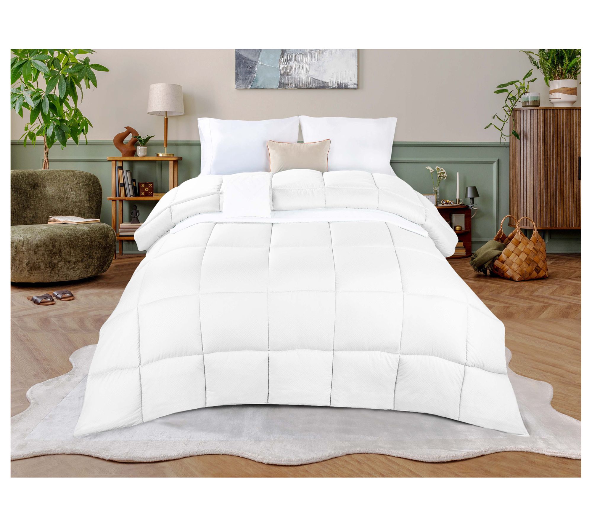 Superior Monochrome Basketweave Comforter, King
