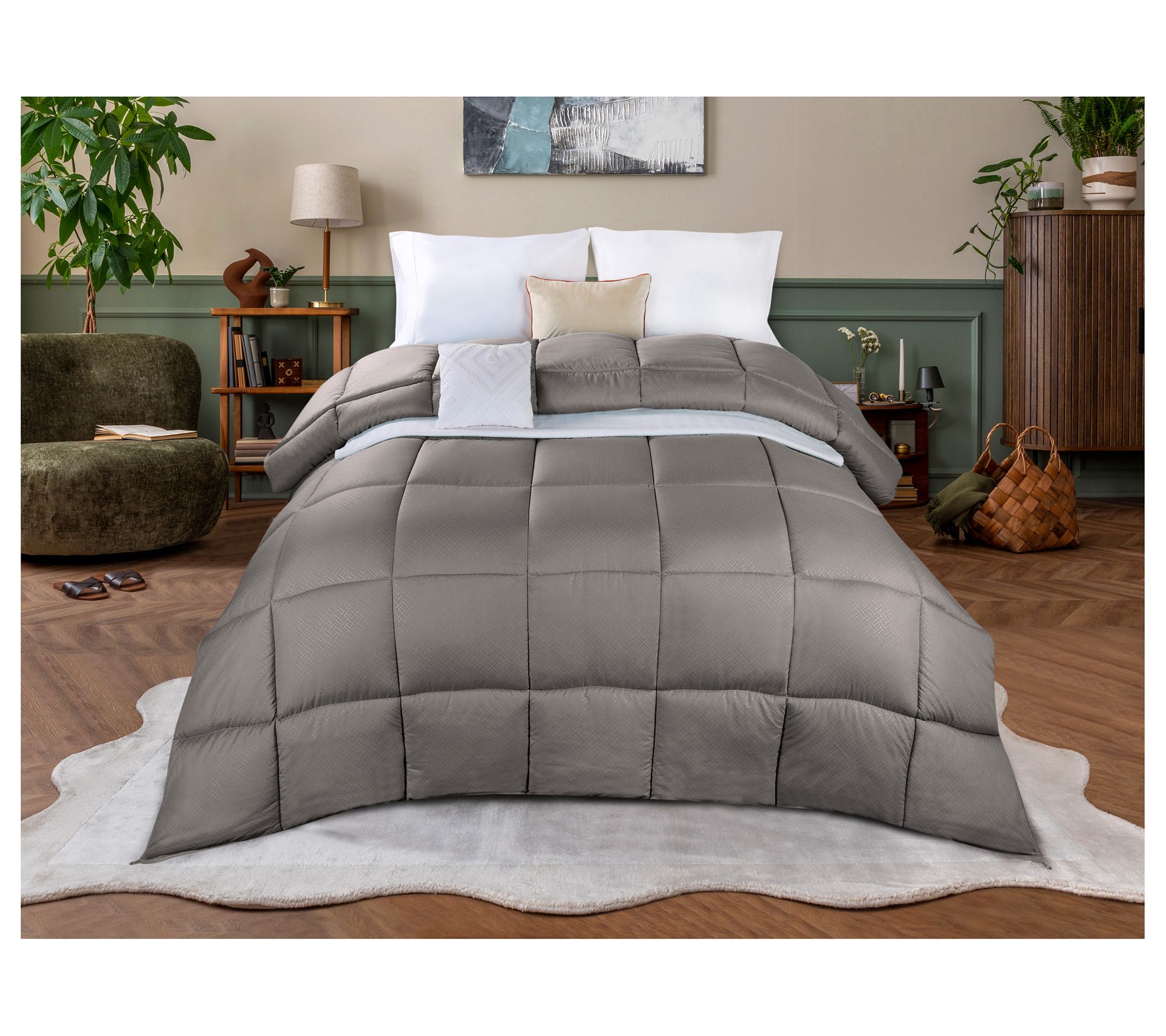 Superior Monochrome Basketweave Comforter, King