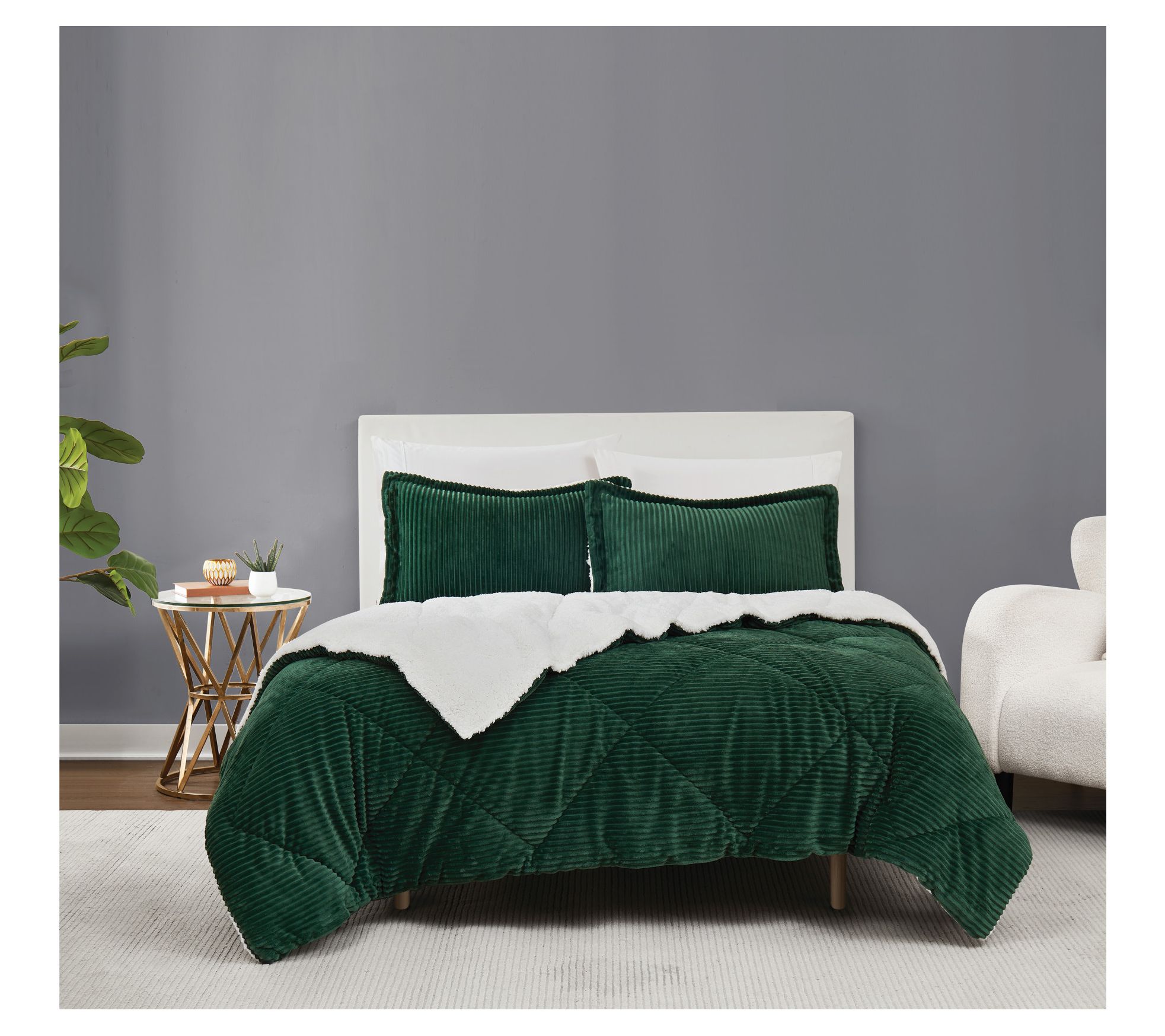 Brooklyn Loom Corduroy Full/Queen 3 Piece Comforter Set