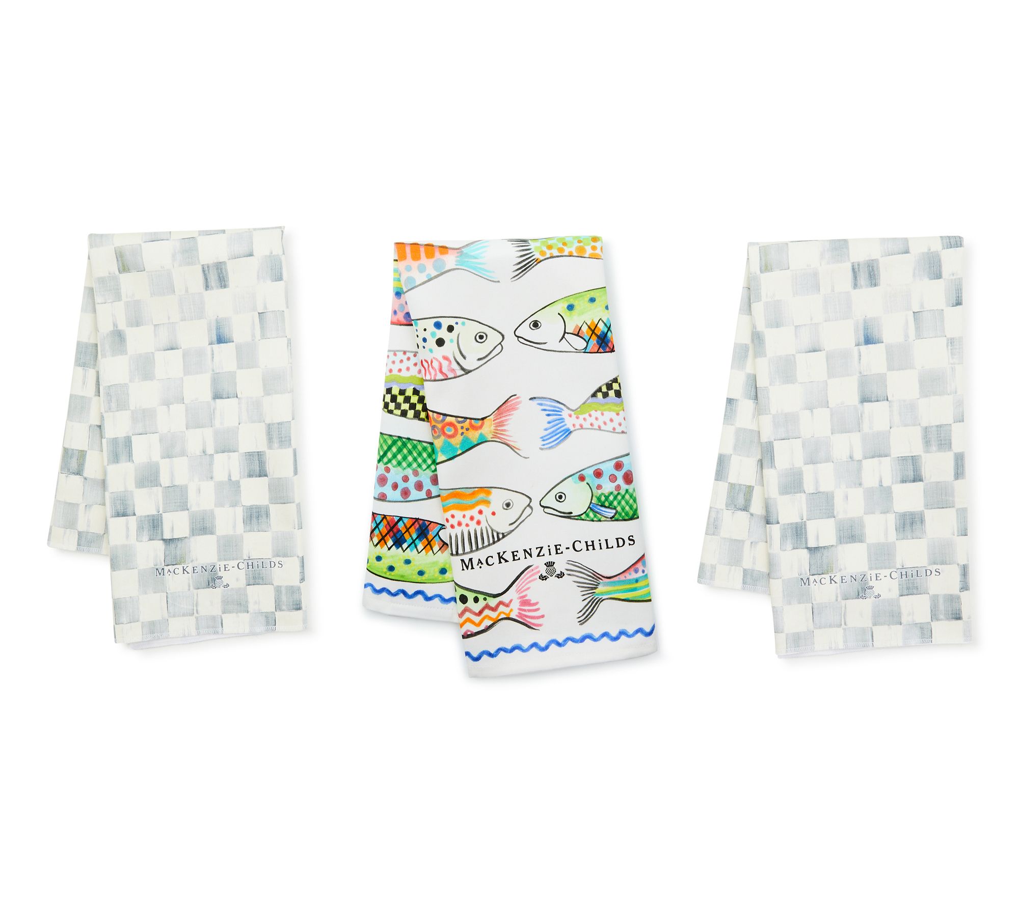 MacKenzie Childs Exclusive Set of 3 Dish Towels