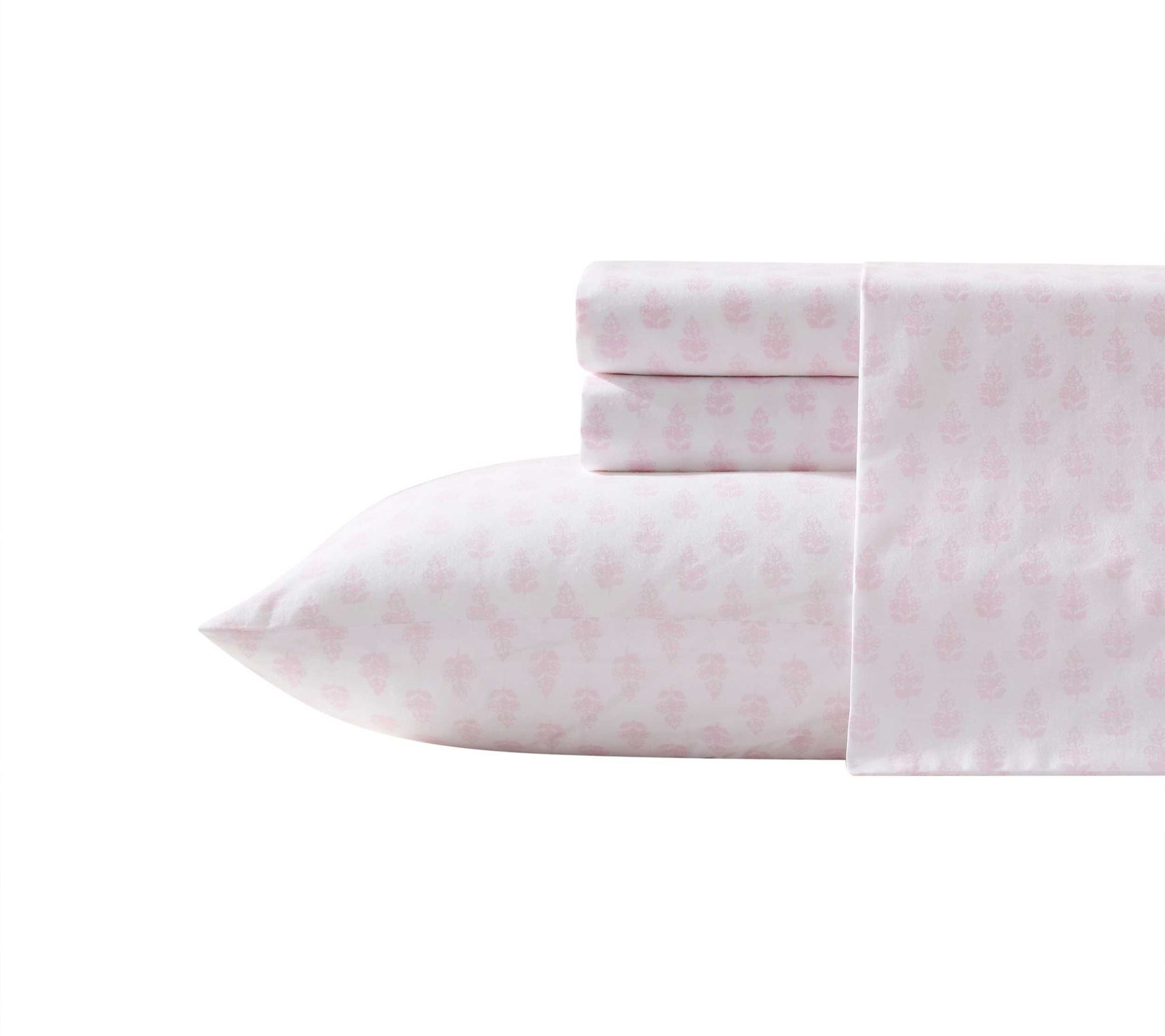 Laura Ashley Francesca Pink-White Twin Sheet Set