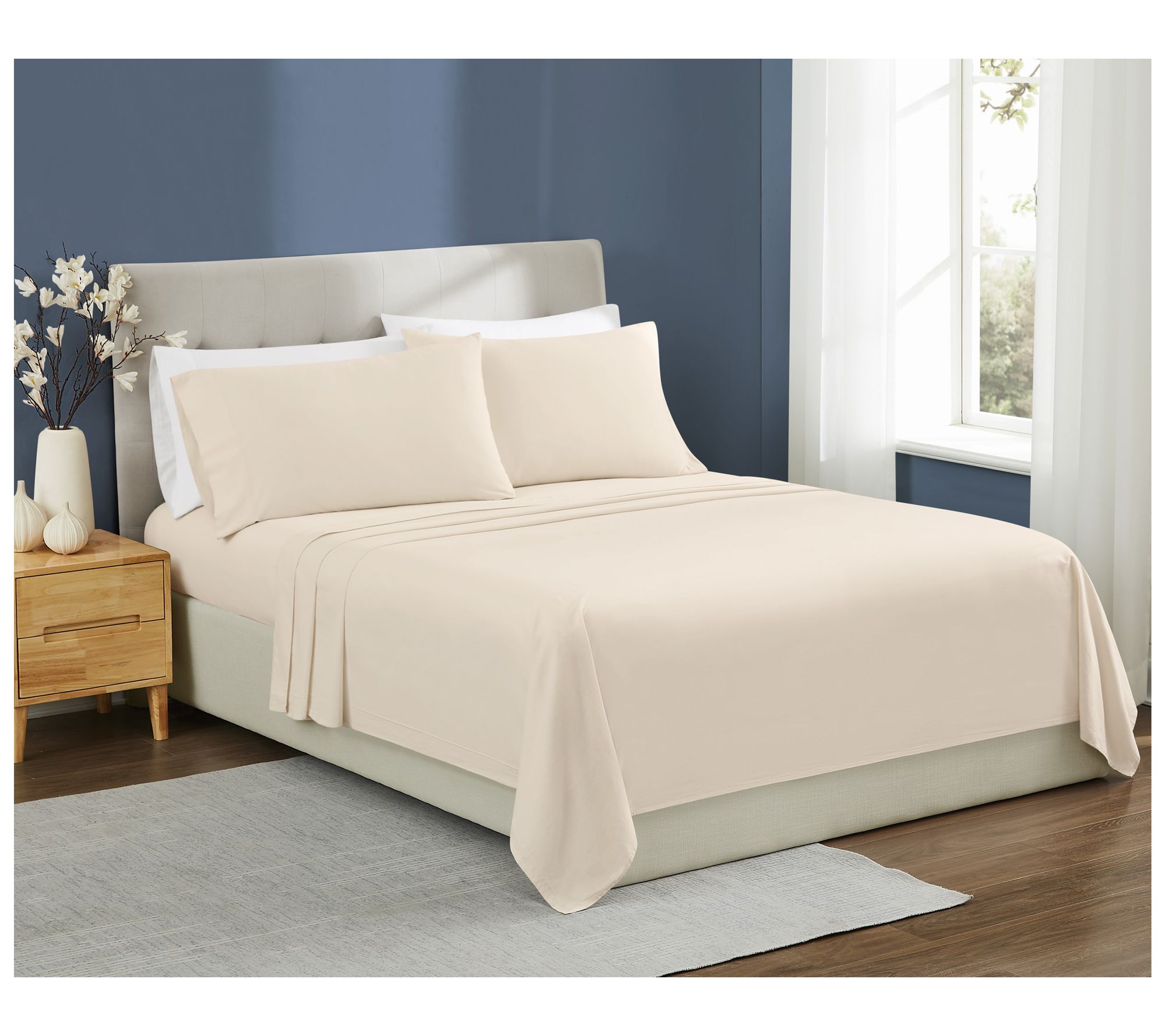 Brooklyn Loom Essential Cotton King 4-Piece Sheet Set