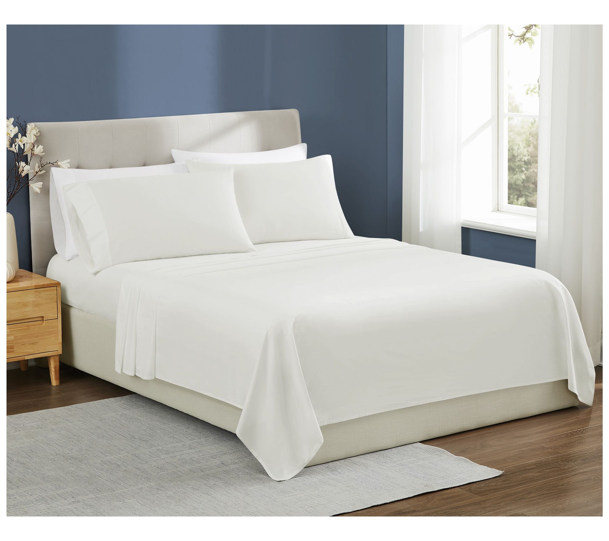 Brooklyn Loom Essential Cotton King 4-Piece Sheet Set