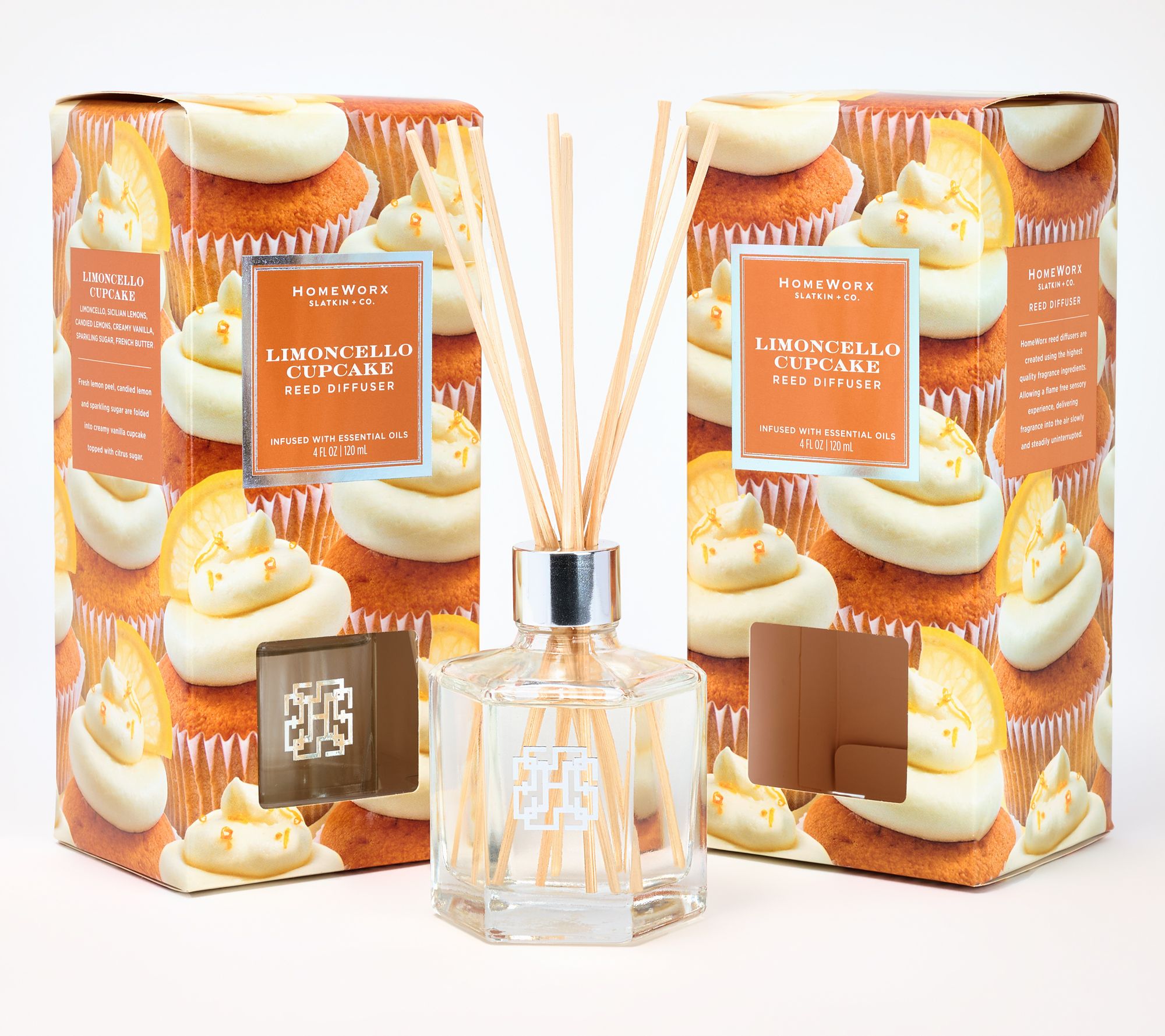 "As Is" HomeWorx by Slatkin + Co. S/2 Limoncello Reed Diffusers