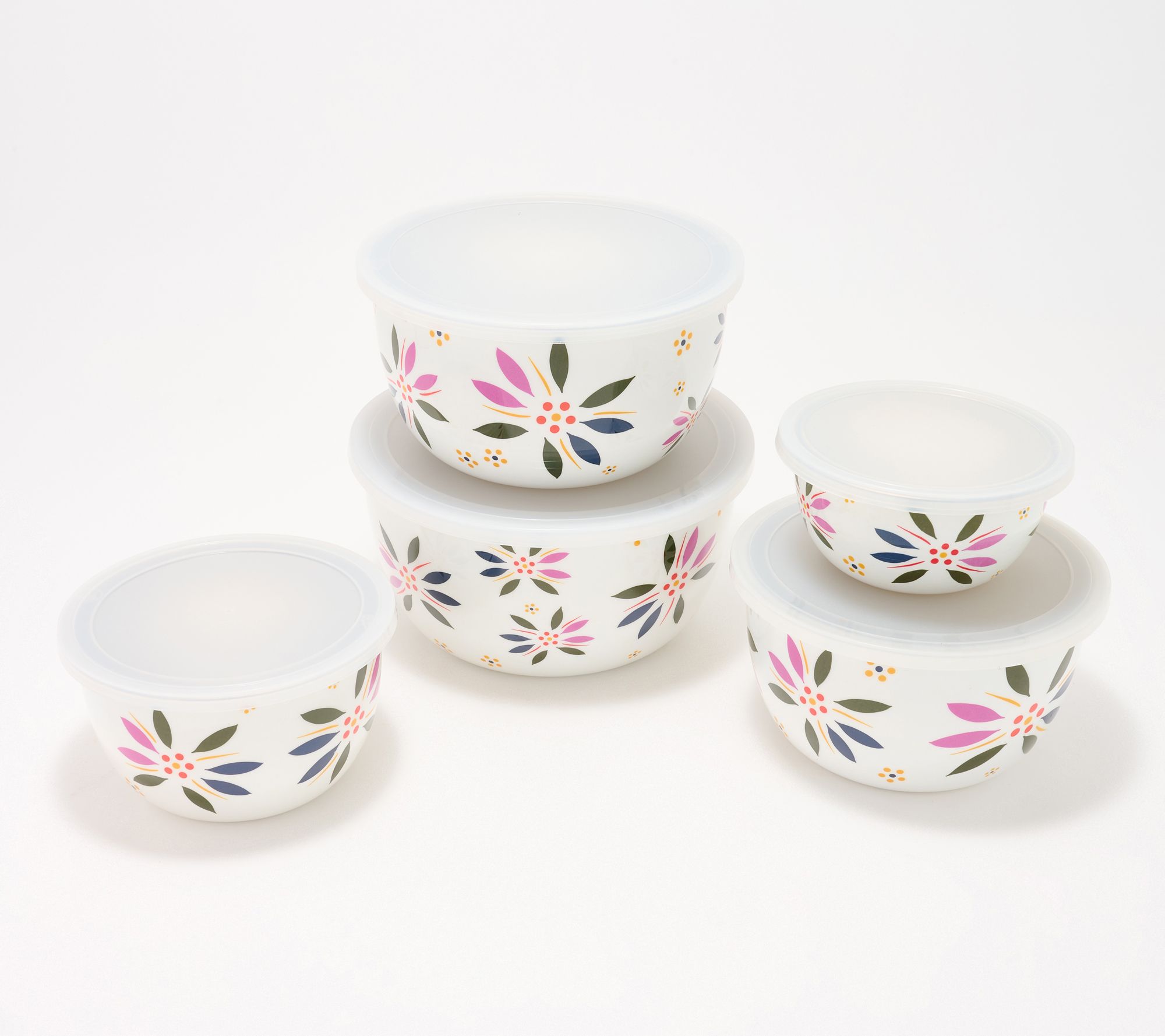 "As Is" Temp-tations Old World 5-Pc Enamel on Steel Bowl Set