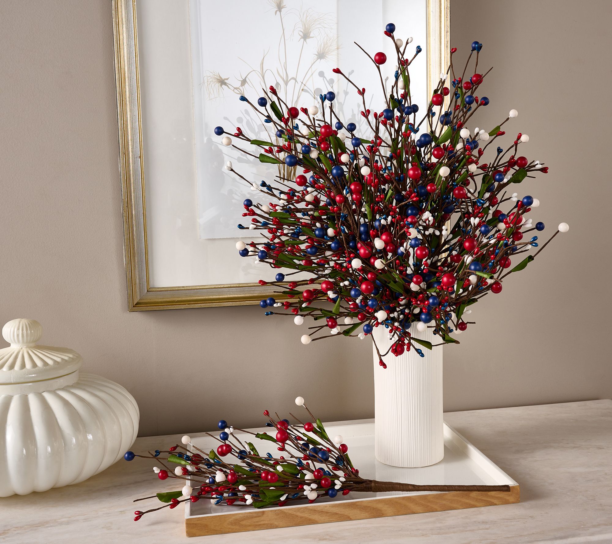 "As Is" Set of 8 Patriotic Berry Picks by Valerie
