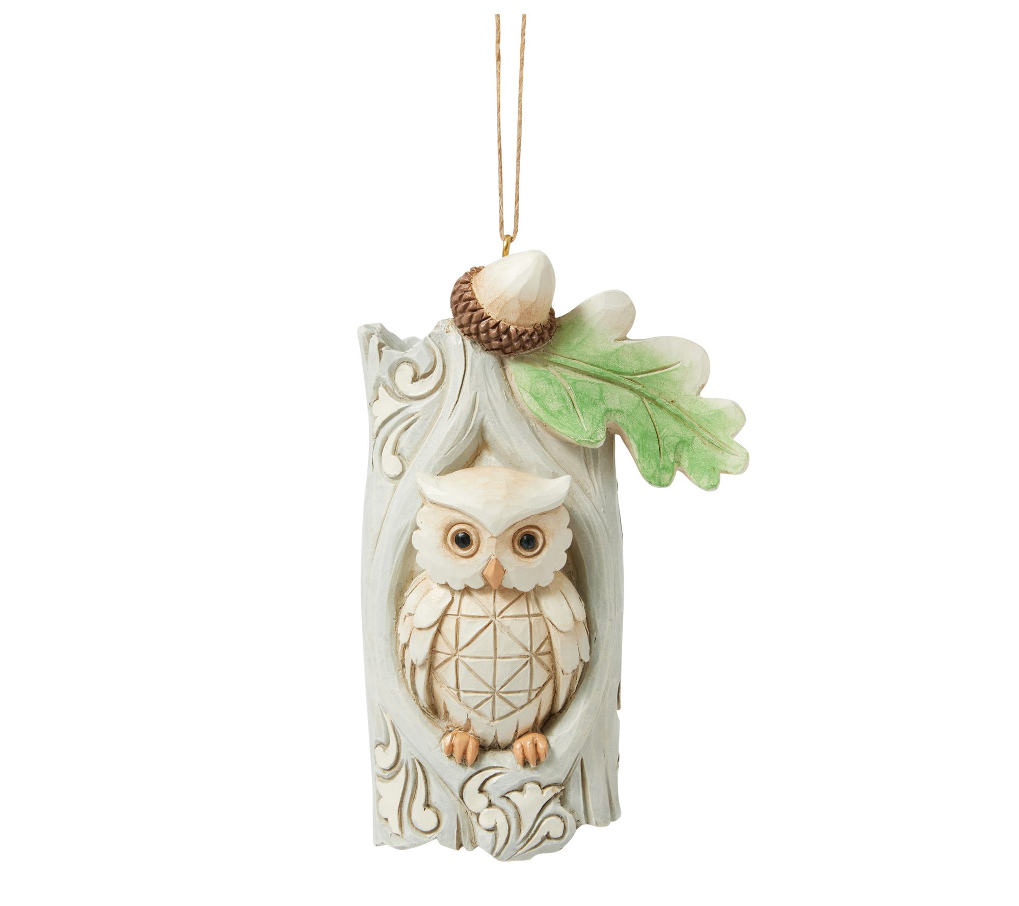Jim Shore Heartwood Creek Woodland Owl in TreeOrnament 4.13in