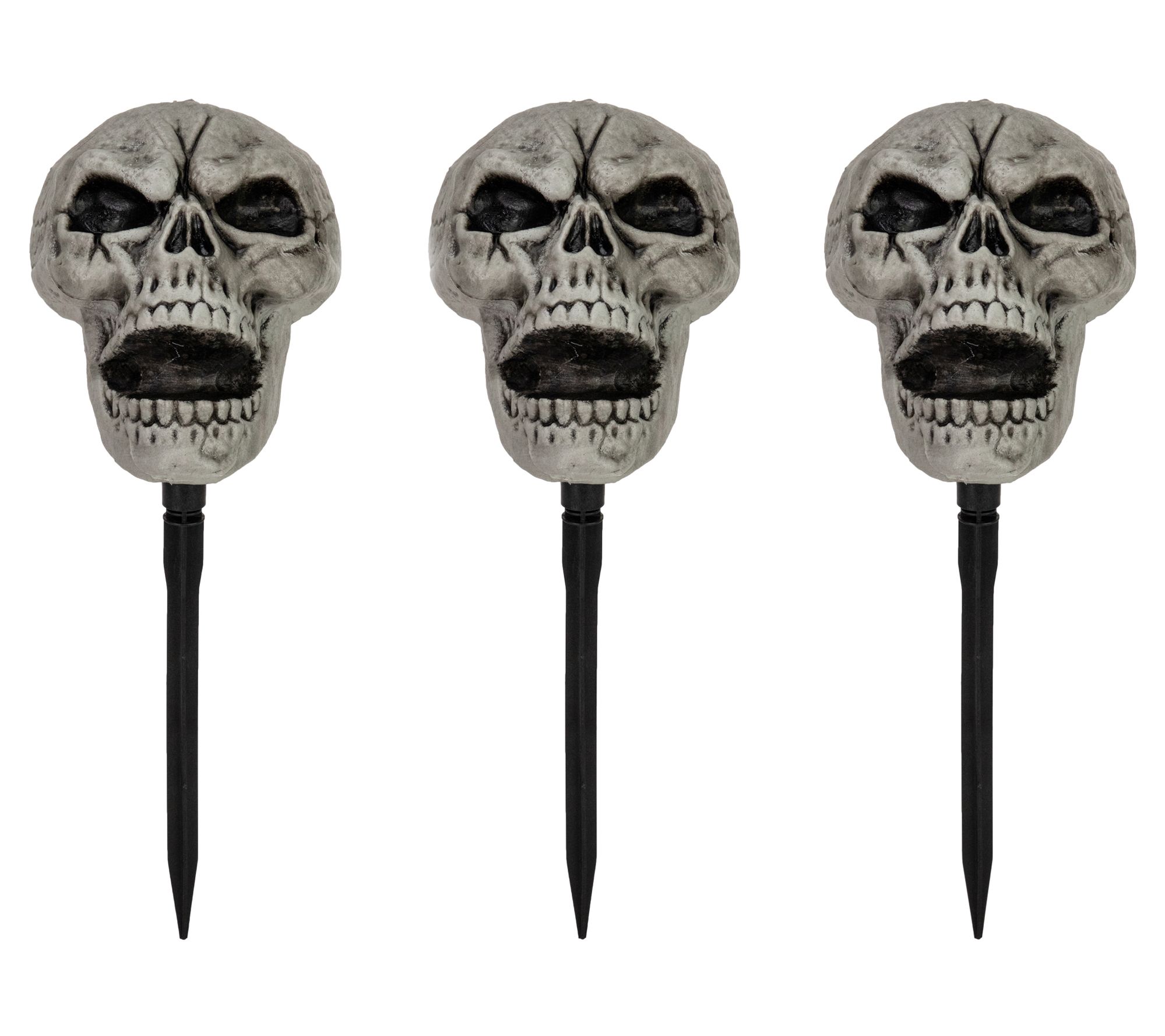 Northlight Set of 3 Skull Stakes Yard HalloweenDecorations