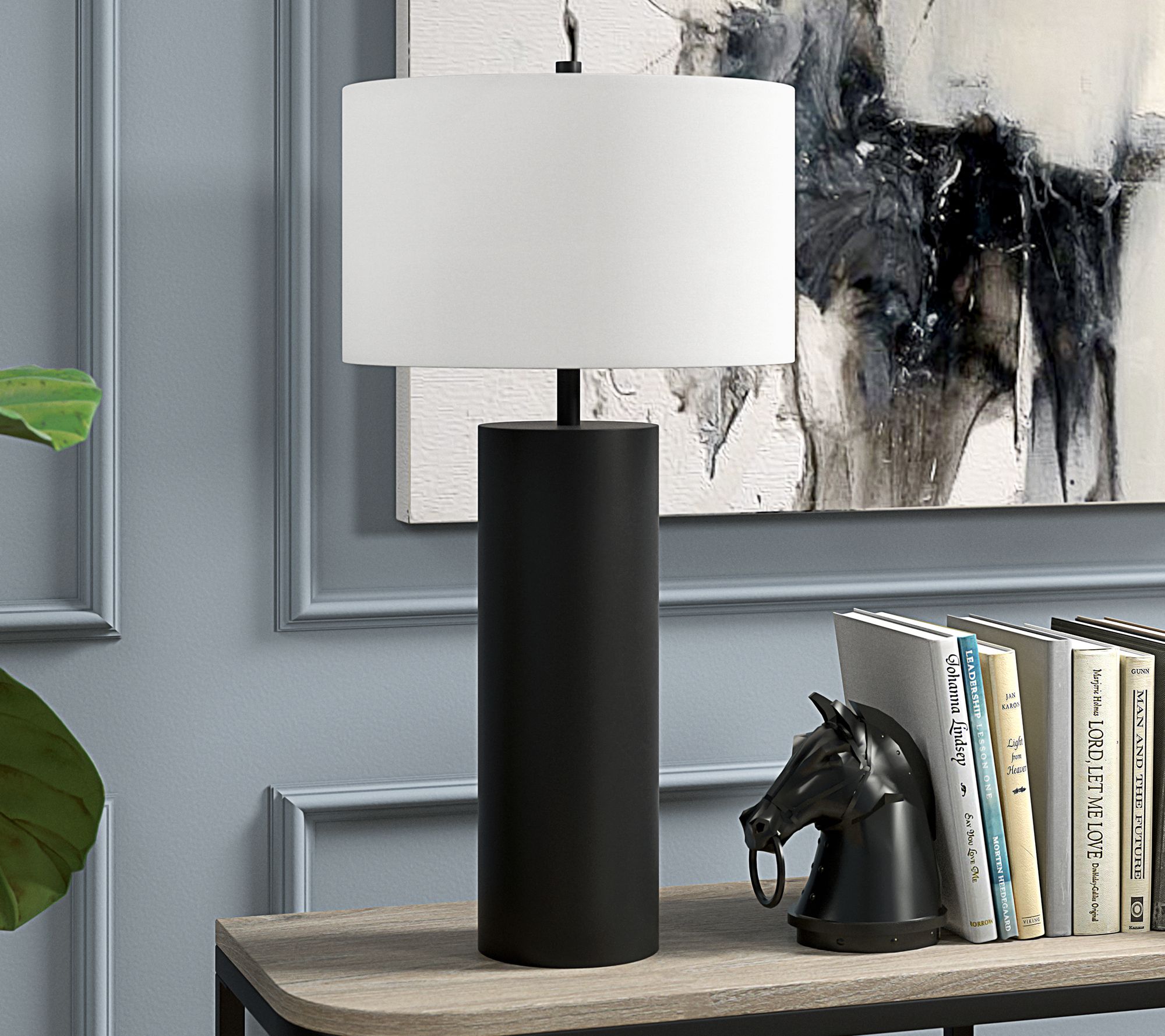 Hudson&Canal York Table Lamp with Fabric Shade