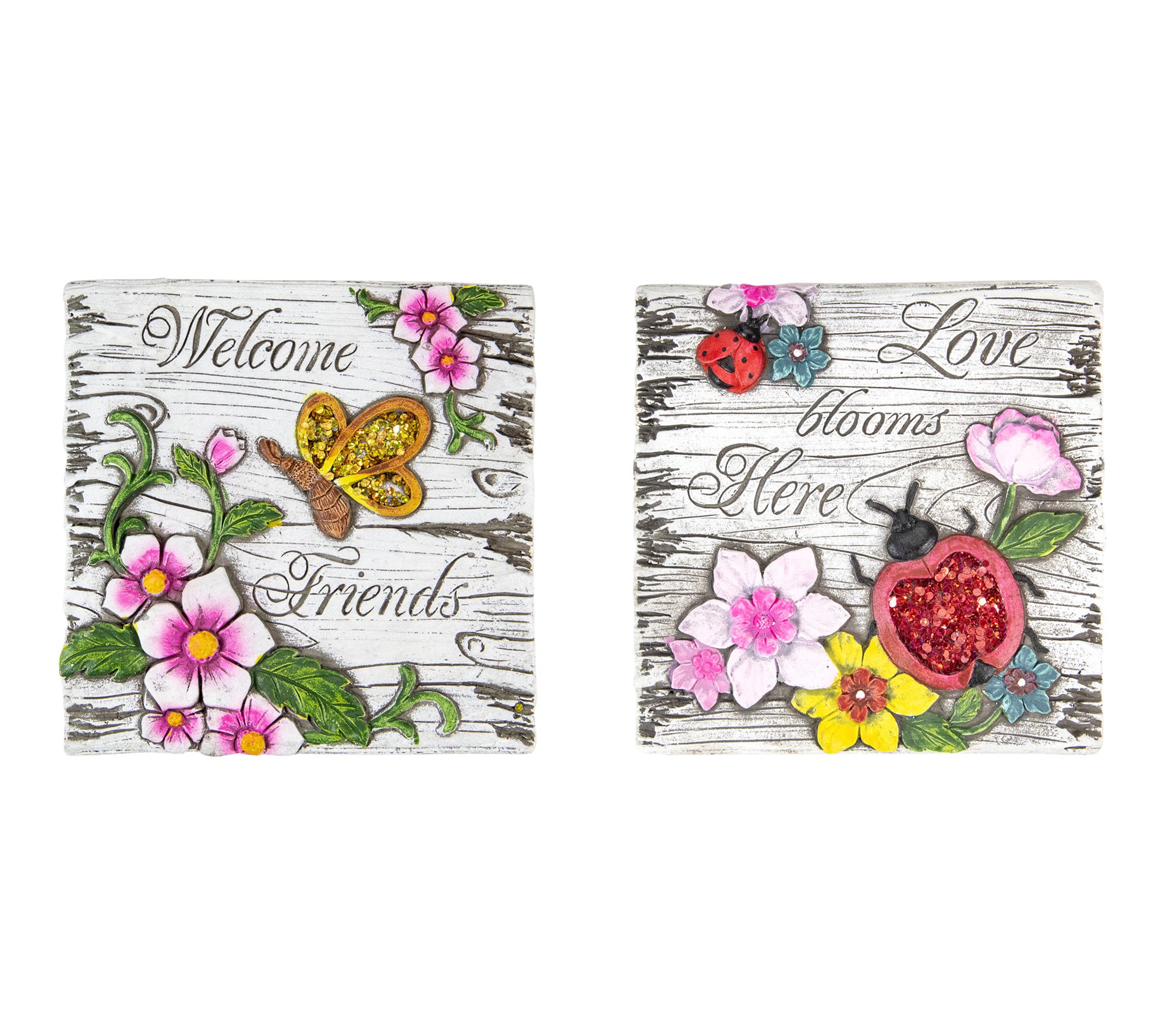 Northlight Set of 2 Sentiment Garden Stones 7"