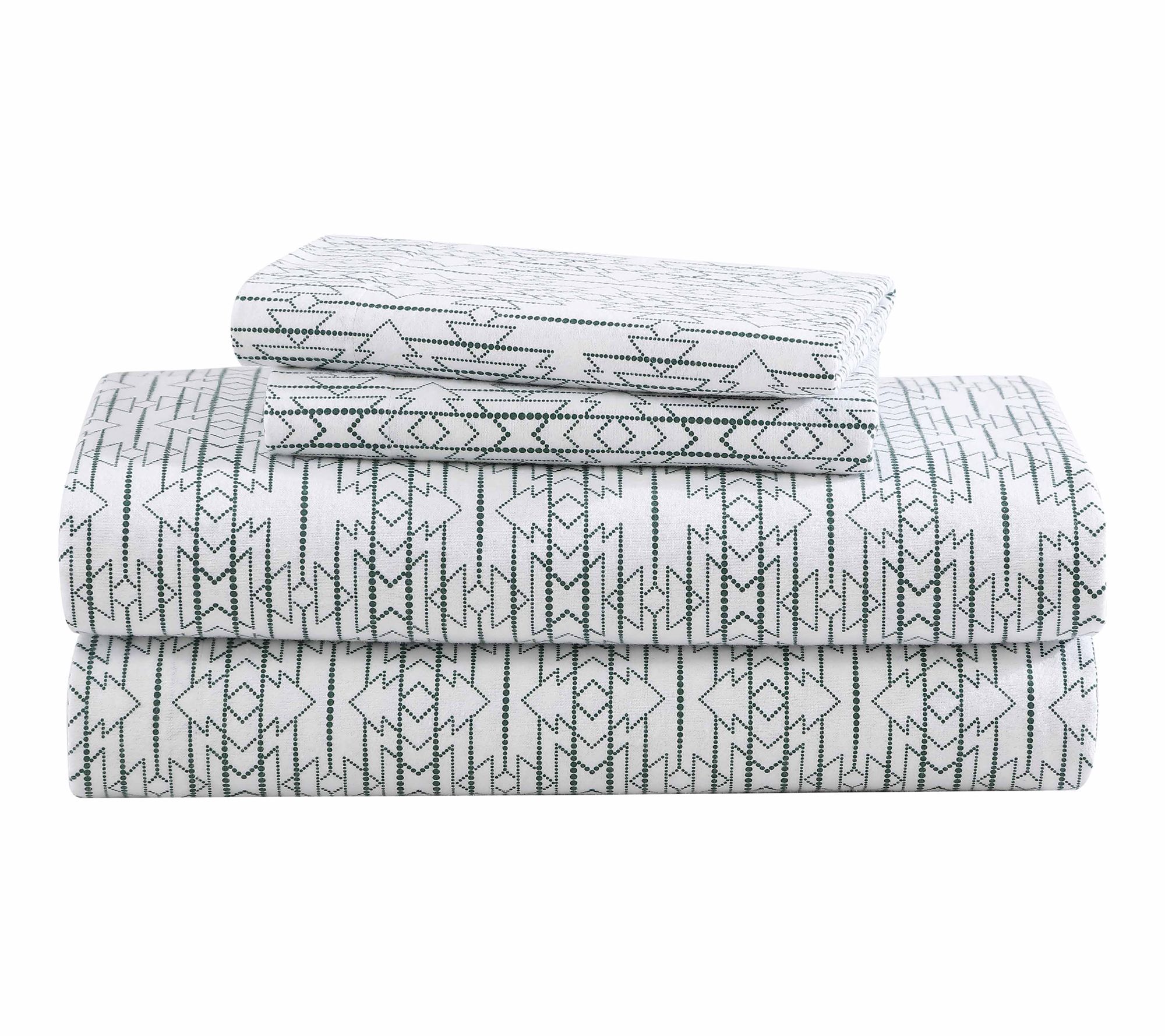 Eddie Bauer Wildwood Green Cotton Queen Sheet Set