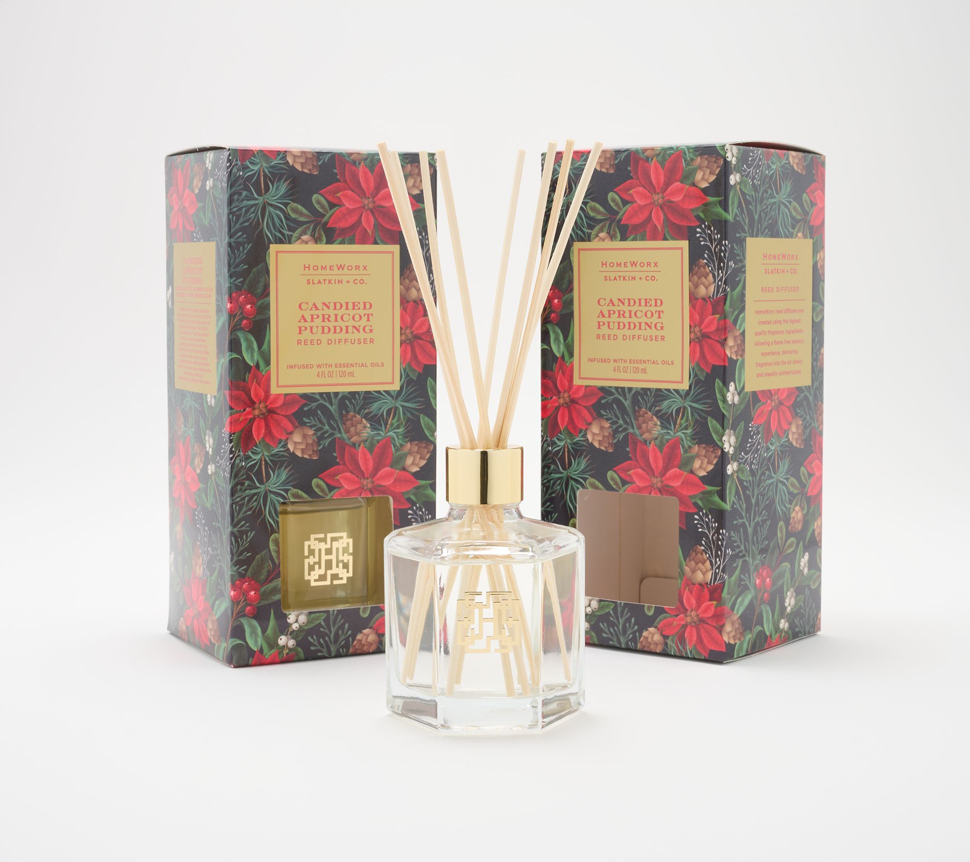 "As Is" HomeWorx by Slatkin + Co. S/2 Cozy Winter Reed Diffusers