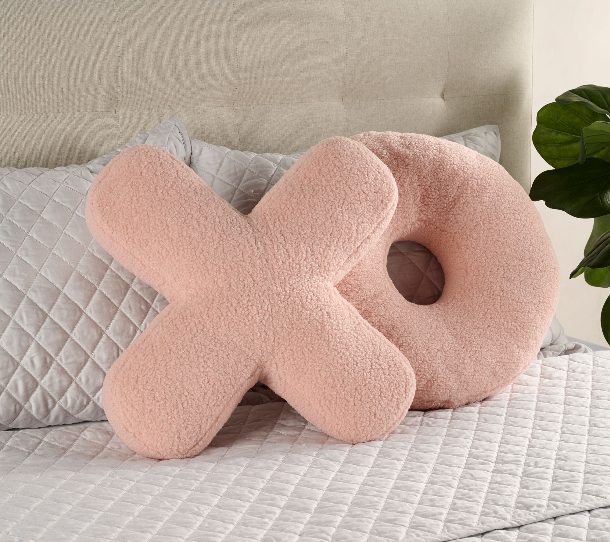 Set of 2 18" Boucle XO Pillows by Mally Roncal