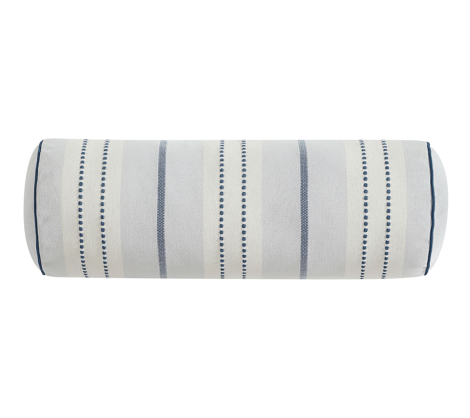 Palm Aire Lunara Blue Stripe Bolster Decorative Pillow