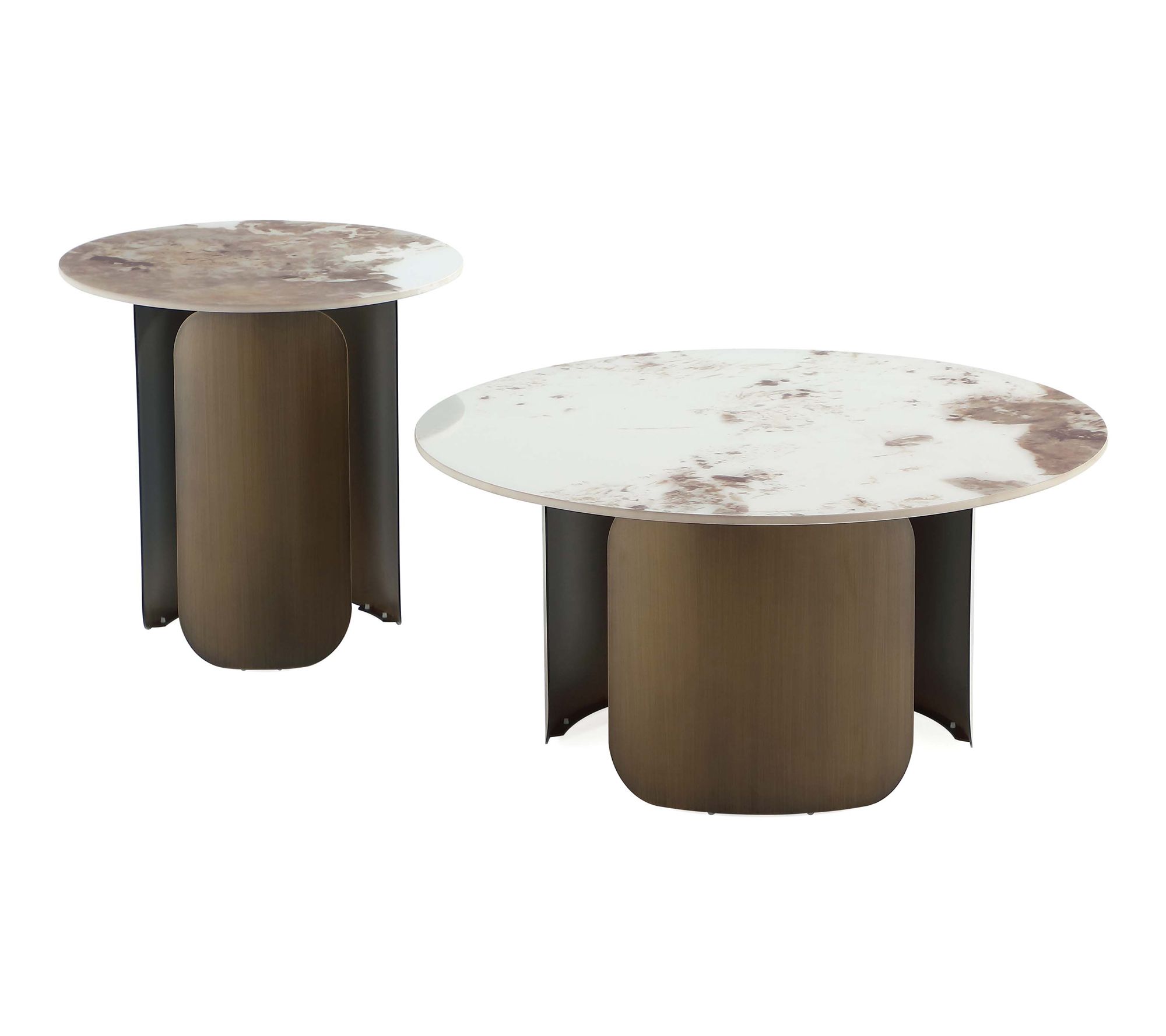 Manhattan Comfort Monica 2-Piece Coffee Table &End Table Set