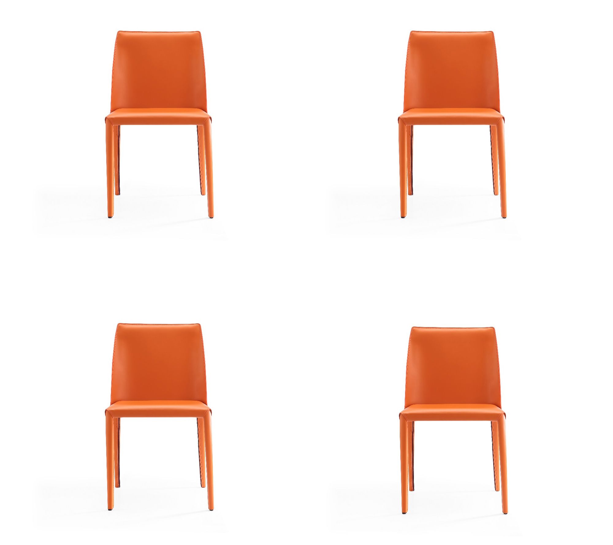 Manhattan Comfort Paris Vegan Leather Dining Chair - Set of 4