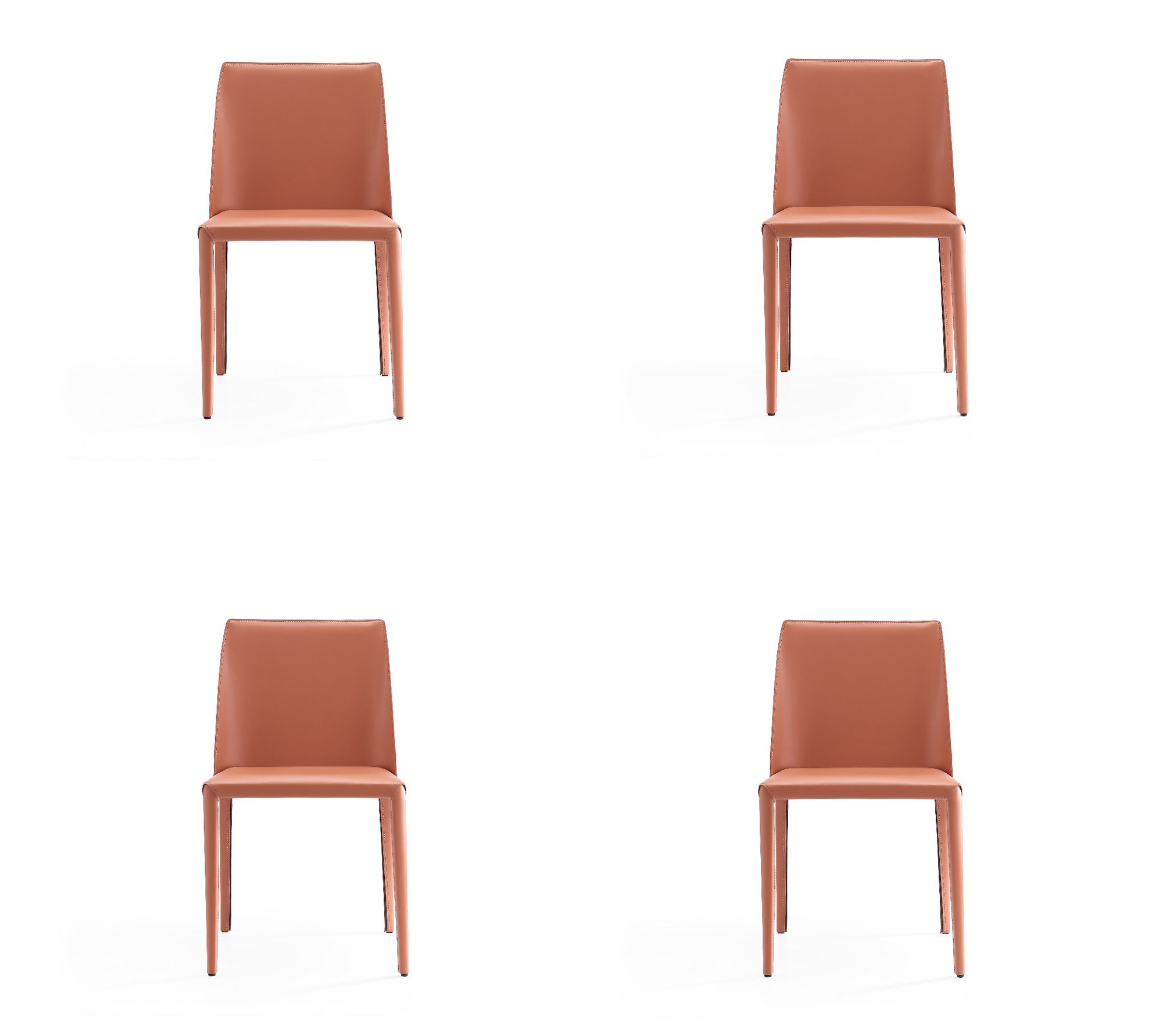 Manhattan Comfort Paris Vegan Leather Dining Chair - Set of 4
